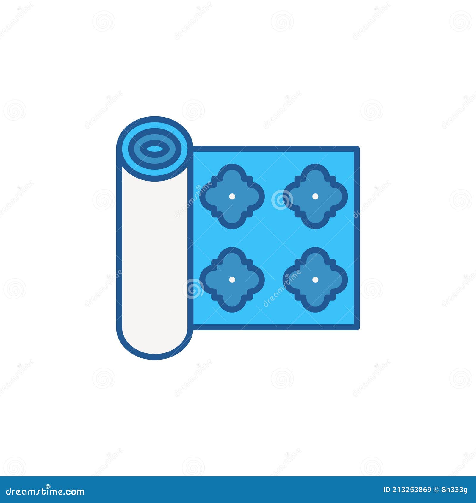 Blue Wallpaper Roll Vector Concept Creative Icon Stock Vector