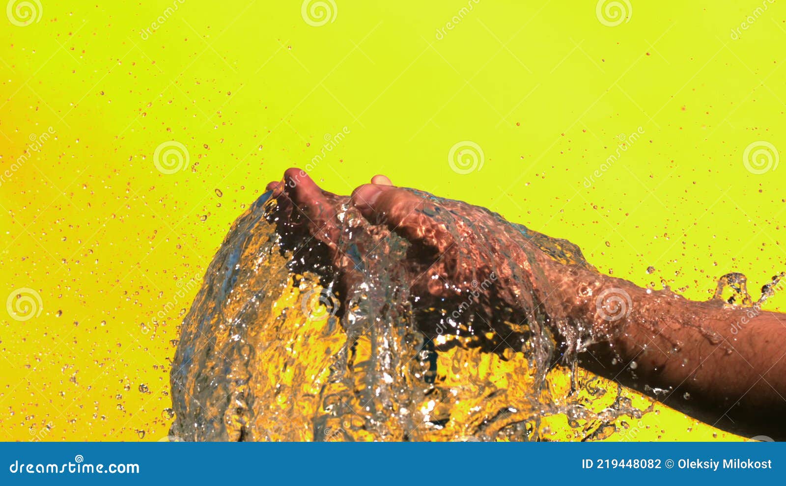 Blue Balloon Popping in a Hand on a Yellow Background in Slow Motion Stock Footage - Video of motion, energy: 219448082