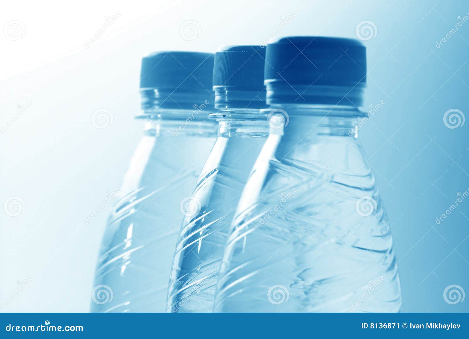 Blue water in bottle stock image. Image of close, freshness 8136871