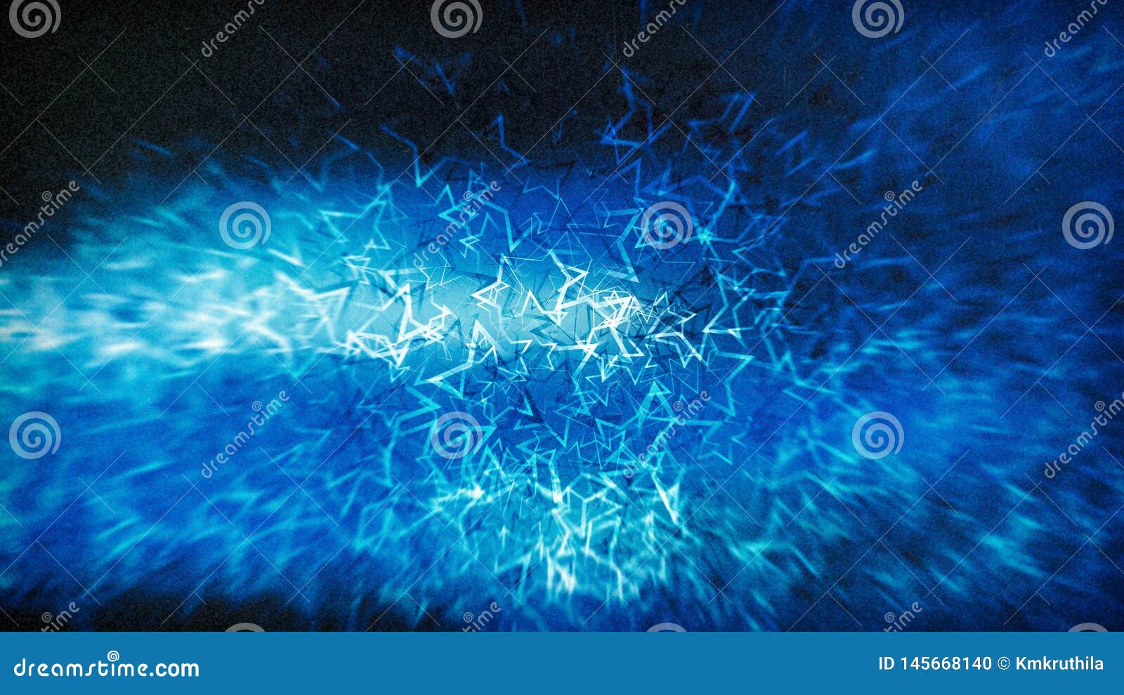 Blue Water Electric Beautiful Elegant Illustration Graphic Art Design