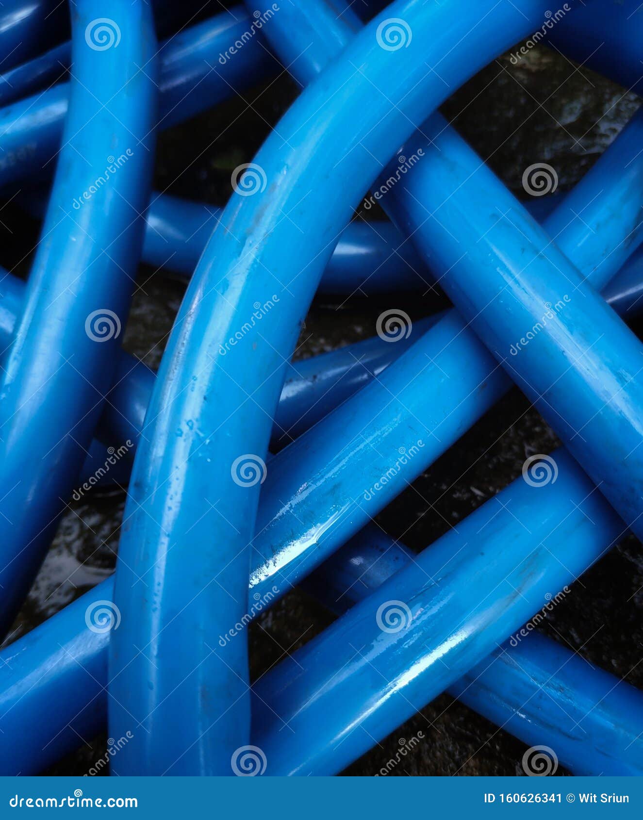 Blue Water Pipe Line, Multiple Stacked Pipes Stock Image Image of blue, stacked 160626341