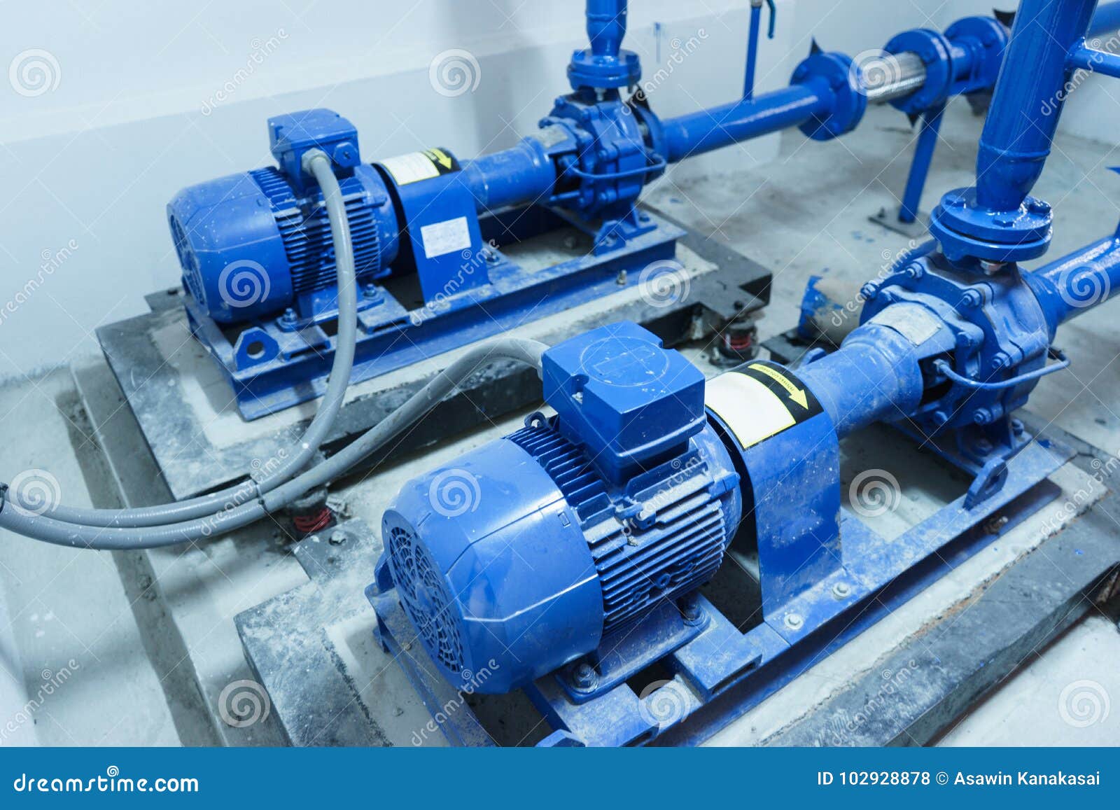 Blue Water pump stock photo. Image of heat, electric 102928878