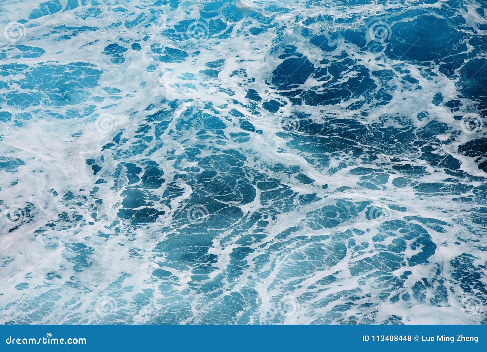 Blue Water Waves and White Spindrift in the Sea Stock Photo Image of