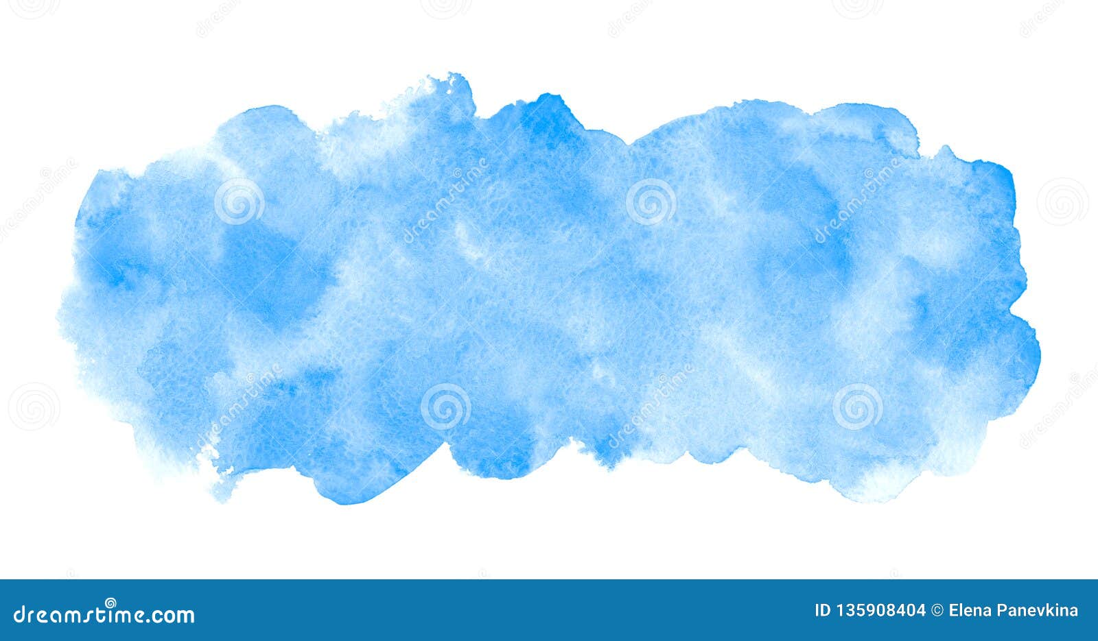 blue watercolor rectangle elongated background with stains