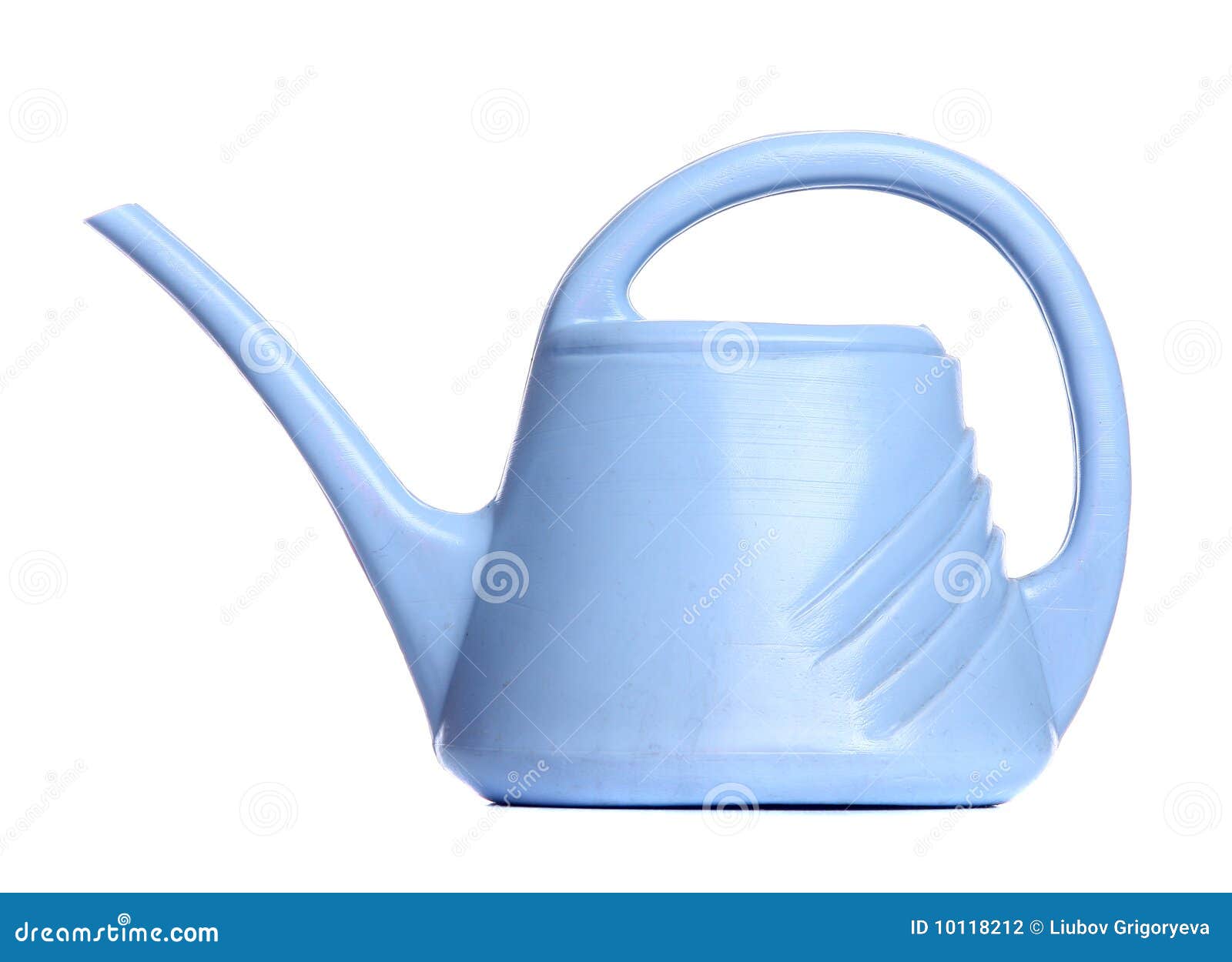 The blue wateringcan stock photo. Image of life, potted 10118212