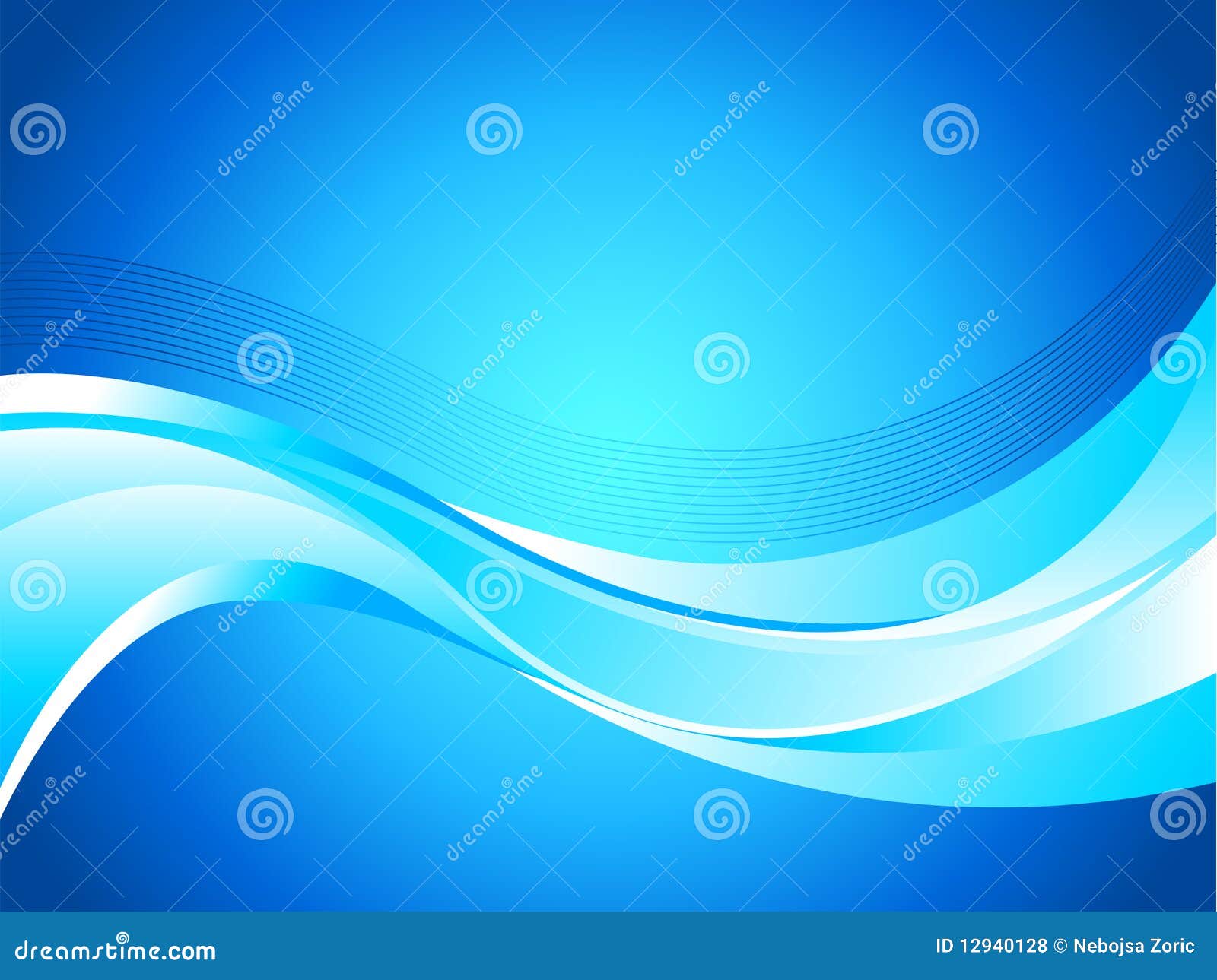 Blue wave background stock vector. Illustration of concept - 12940128