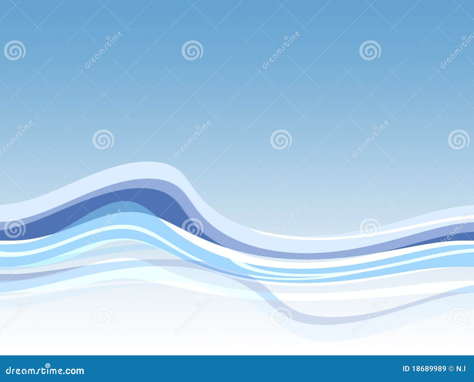 Blue wave background stock illustration. Illustration of ocean - 18689989