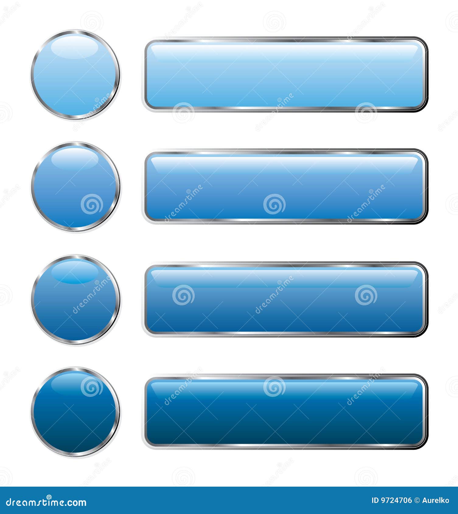 Download Blue web buttons long stock vector. Illustration of click - 9724706