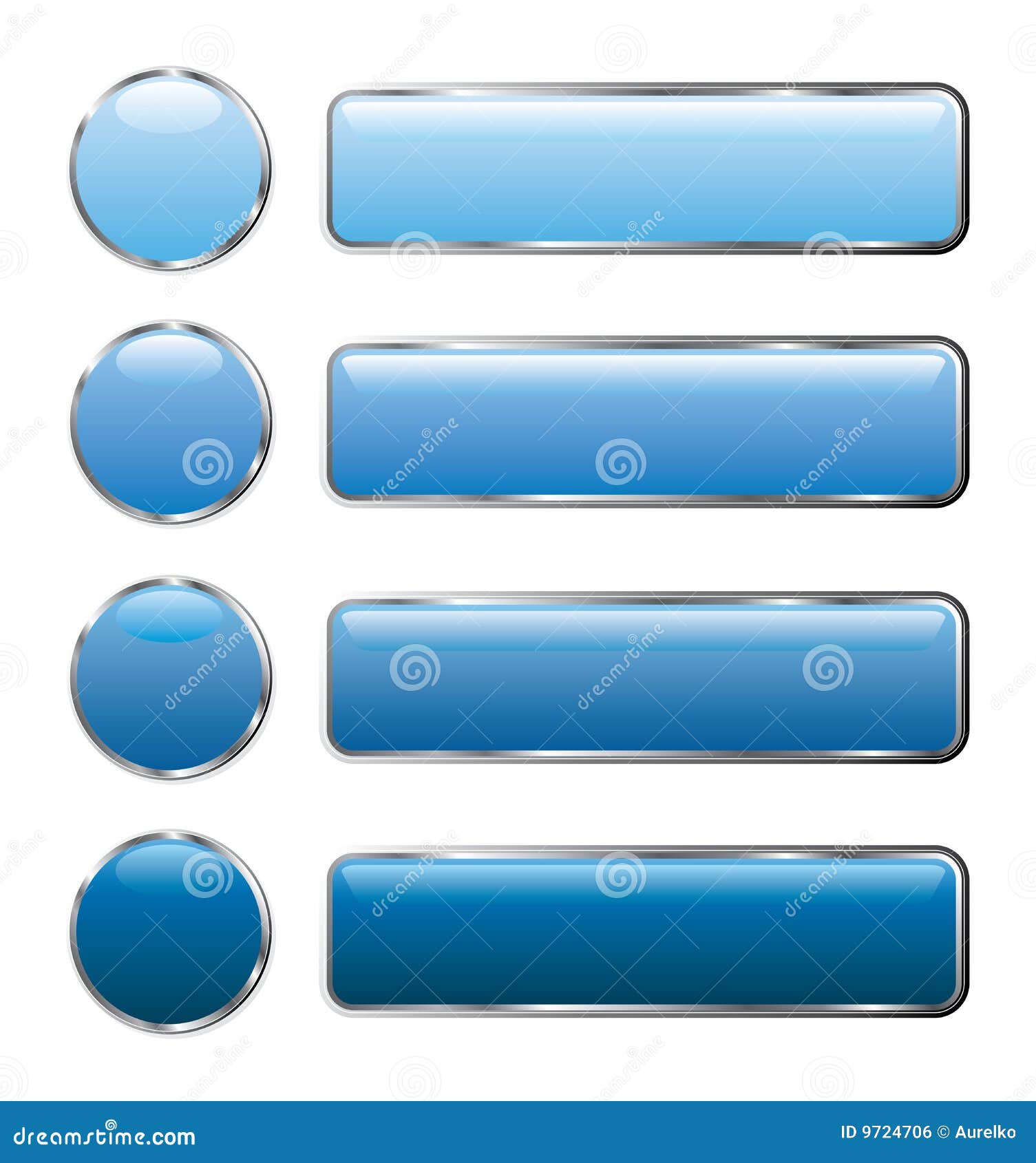 Download Blue web buttons long stock vector. Illustration of click ...