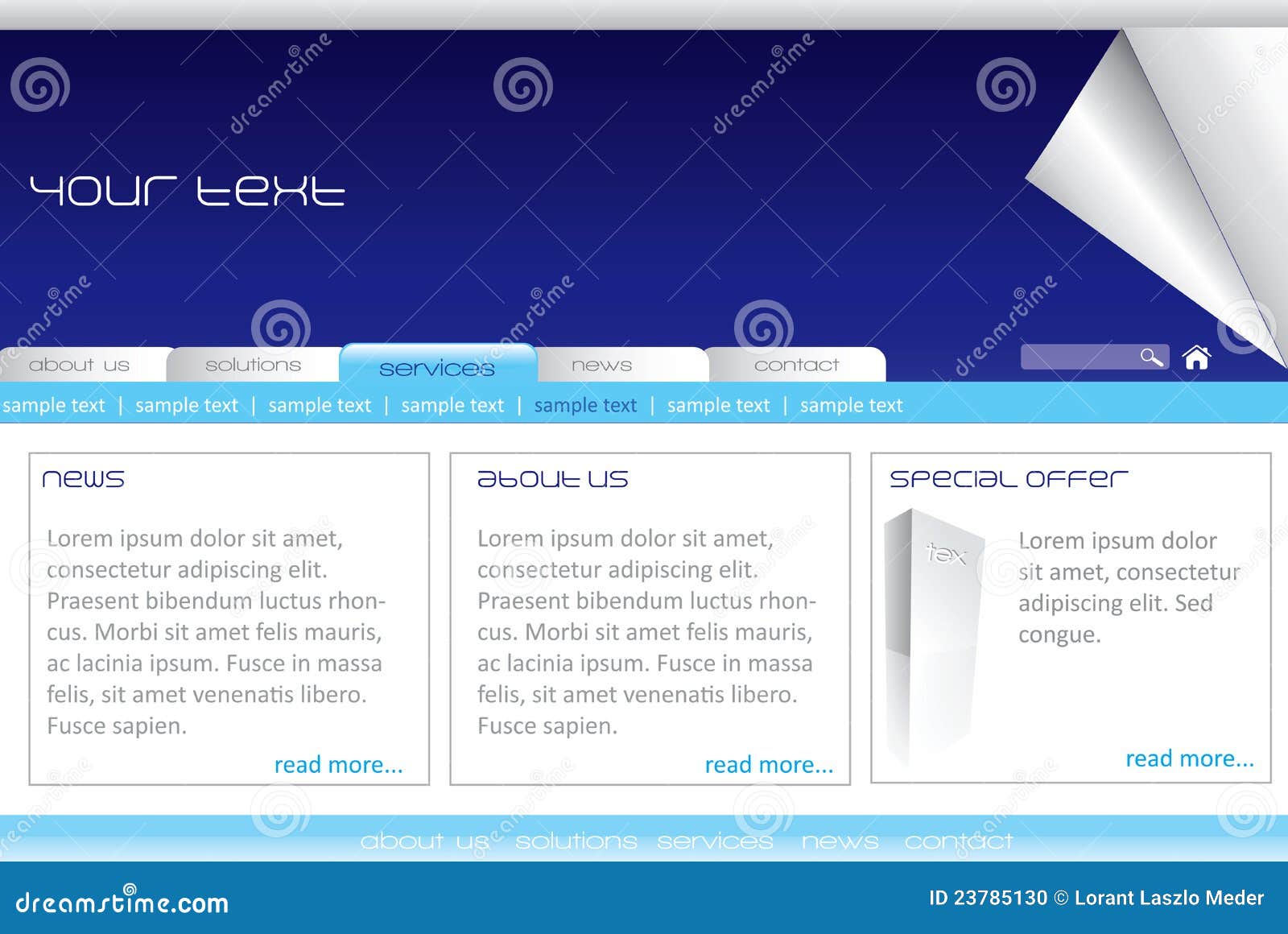 blue theme website templates free download