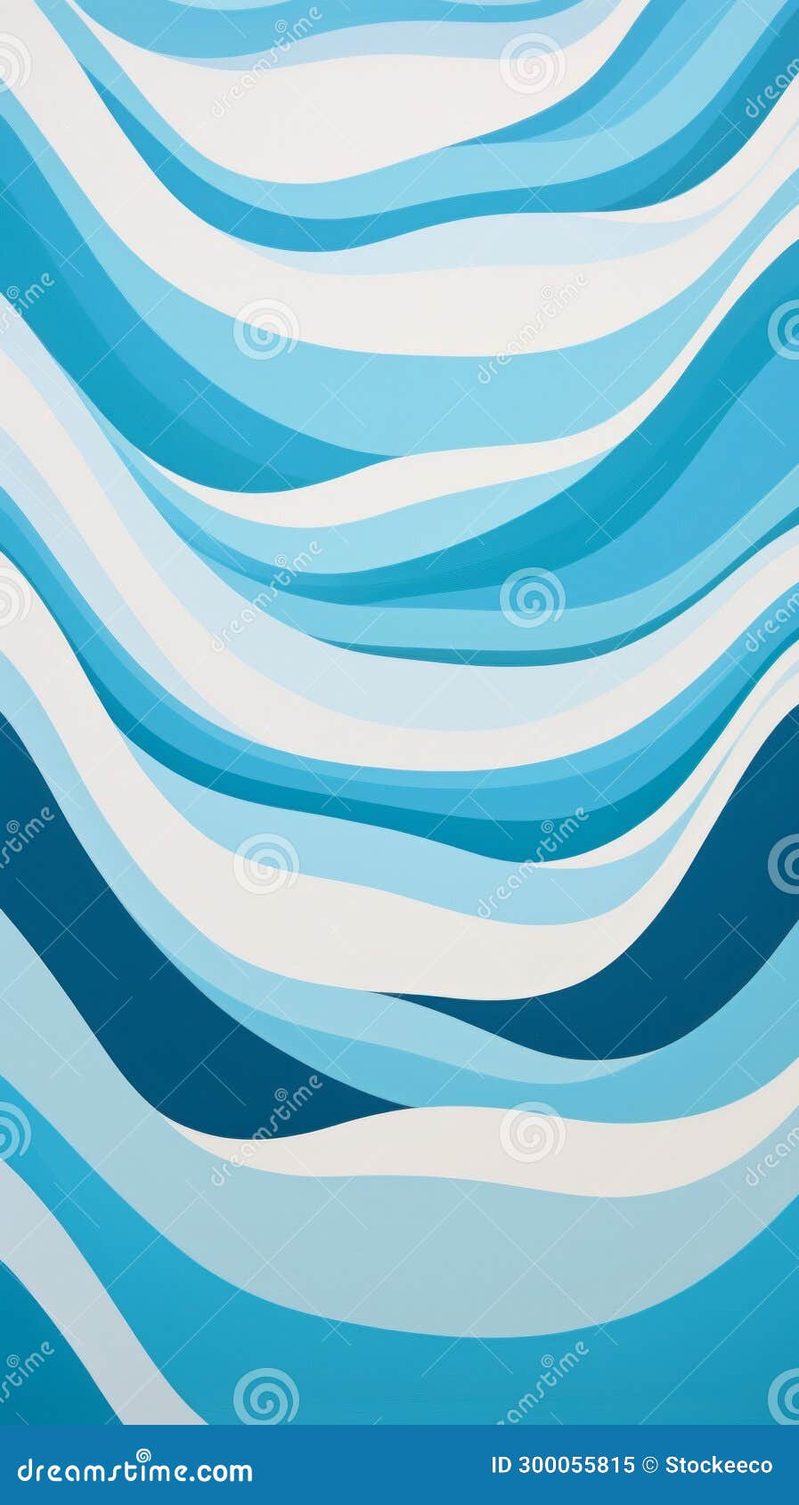 playful streamlined waves: a bold and chromatic strip painting