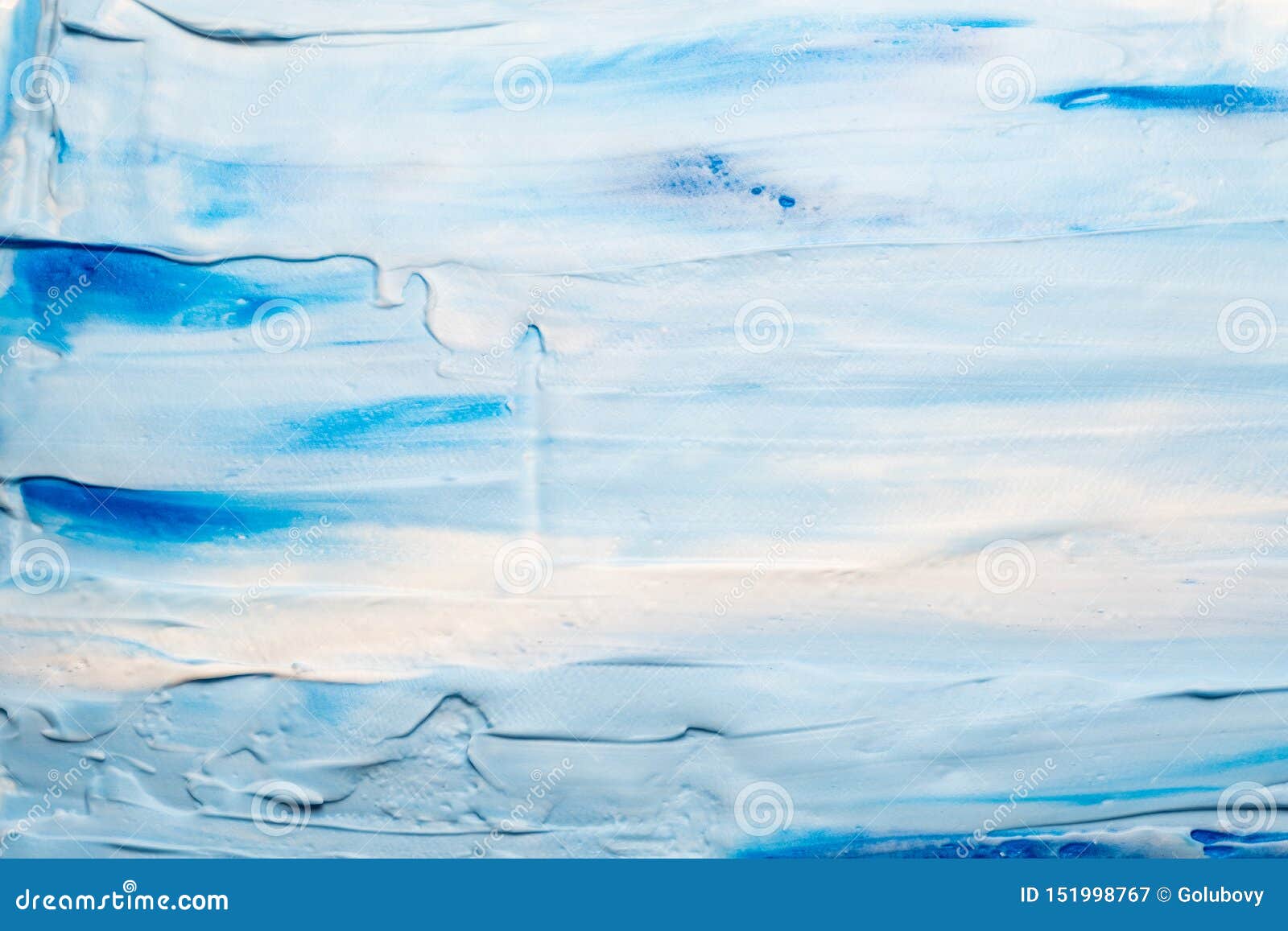 Blue White Acrylic Paint Background Sky Clouds Stock Image - Image of  copyspace, foam: 151998767