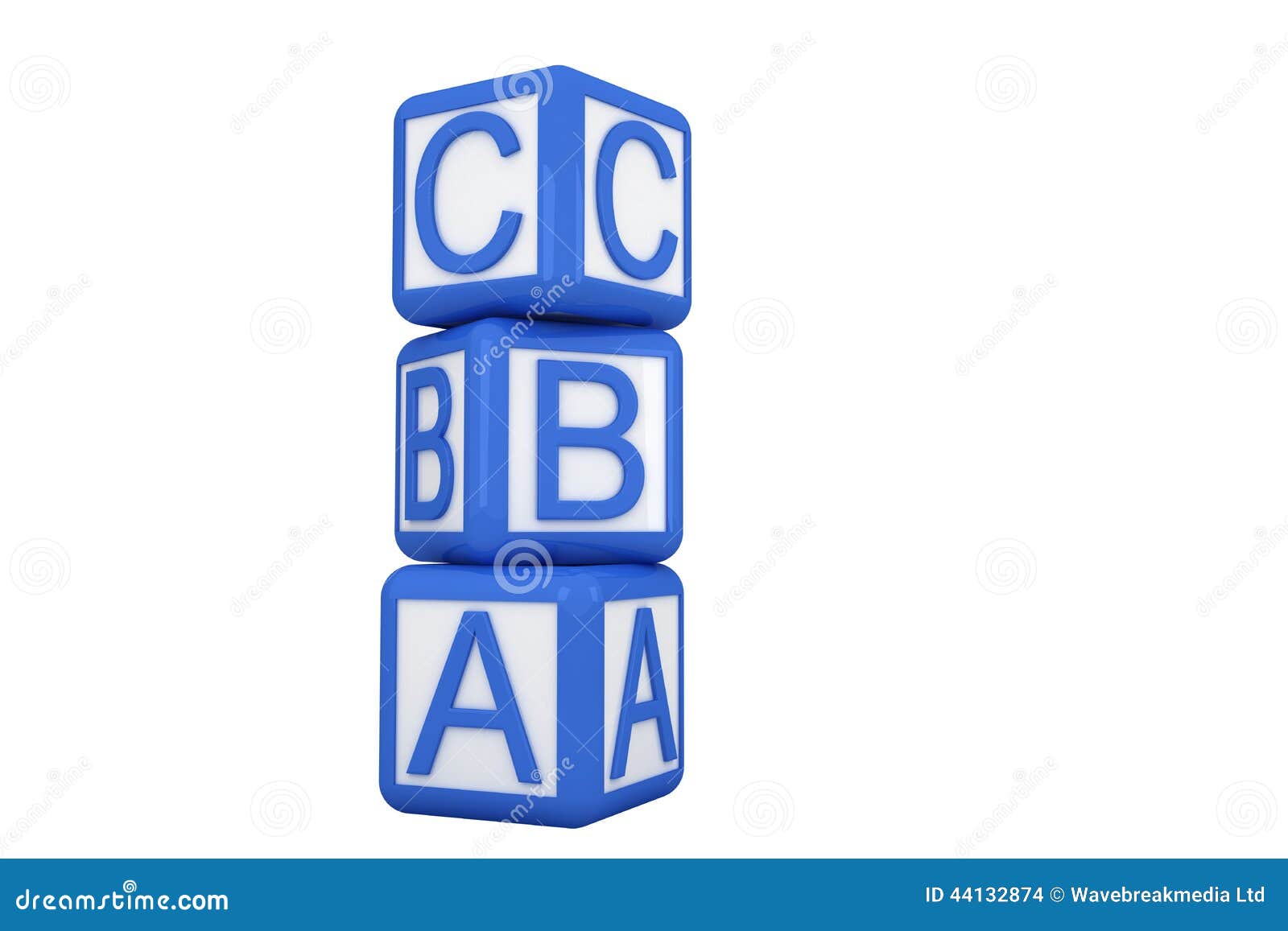 Graphic Of Three Stacked Abc Blocks Stock Illustration - Download Image Now  - Toy Block, Alphabet, Alphabetical Order - iStock