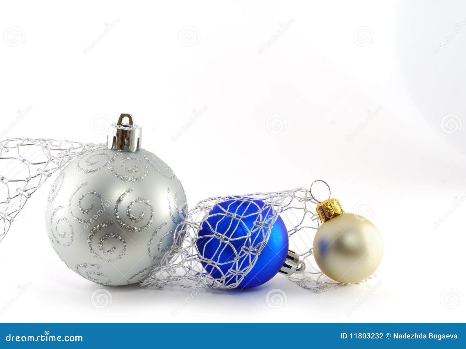 Blue and white balls stock photo. Image of festive, seasons 11803232