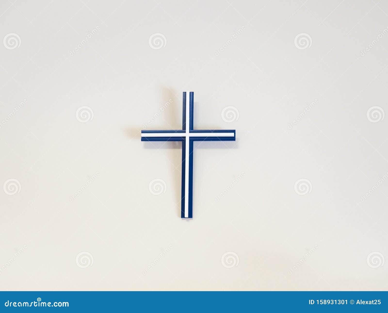 Blue and White Catholic Cross Stock Image Image of background, pray
