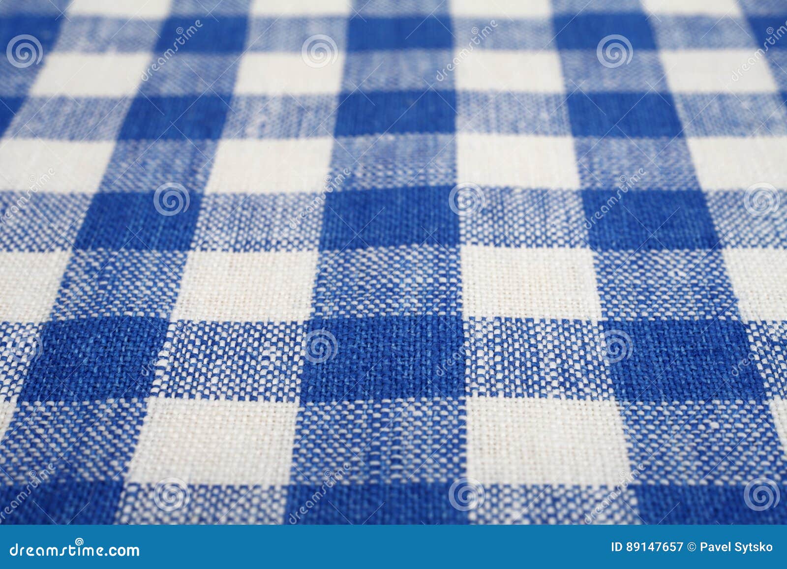Blue and White Checkered Fabric Stock Image Image of incline, color