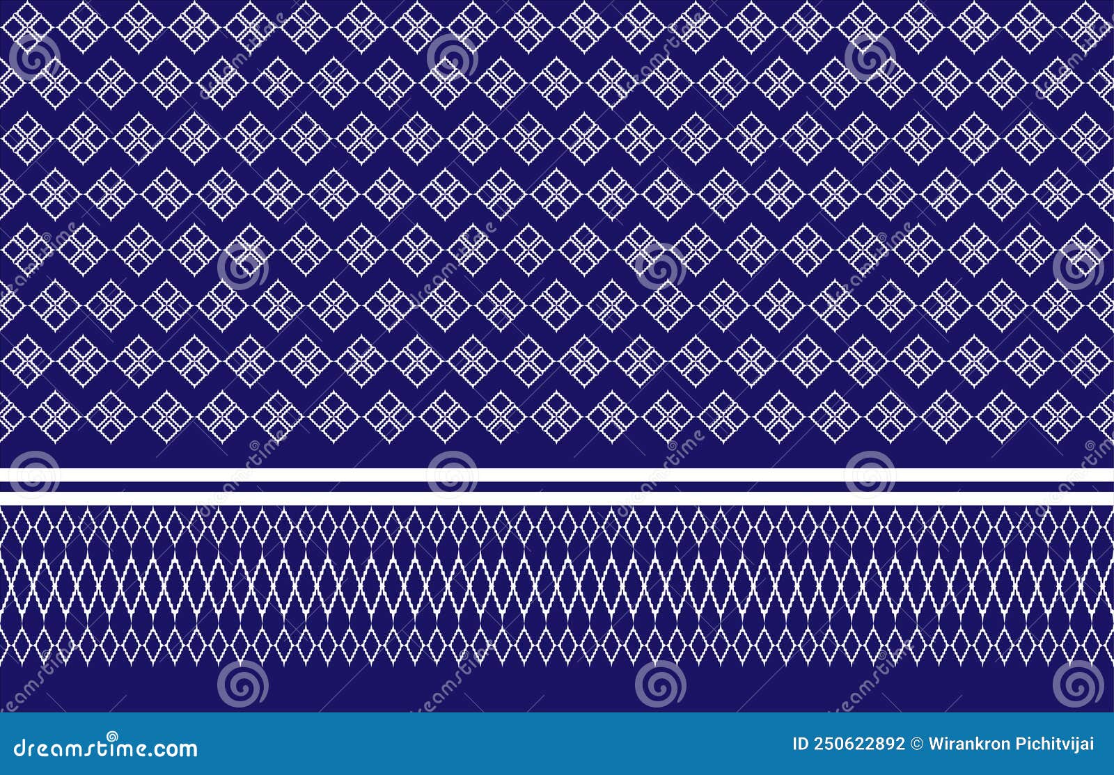 blue and white ethnic pattern traditional 02