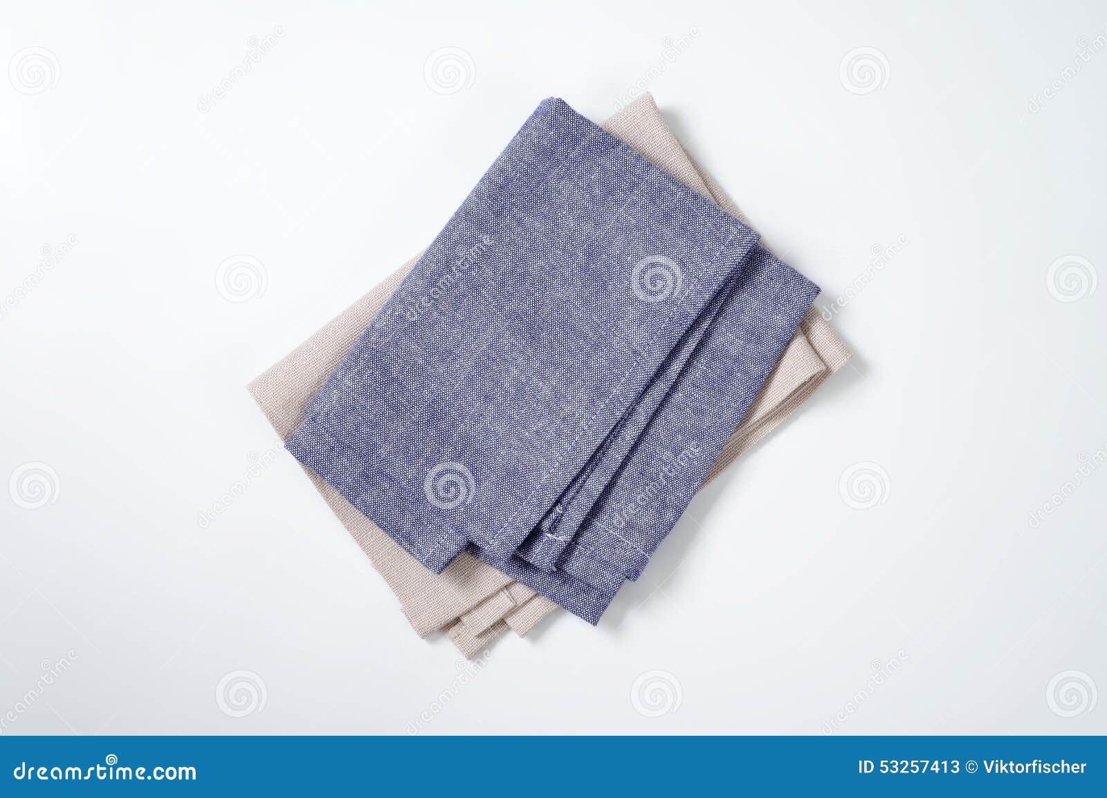 Blue and white napkins stock image. Image of folded, setting 53257413