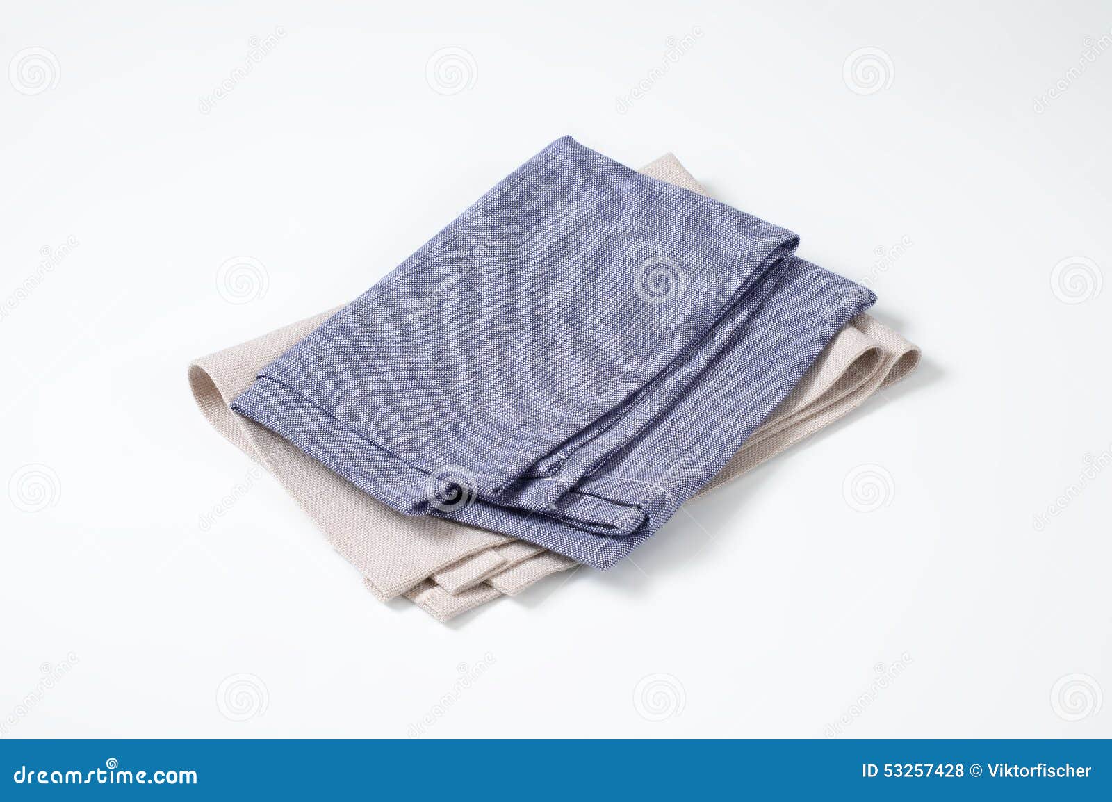 Blue and white napkins stock photo. Image of white, background 53257428