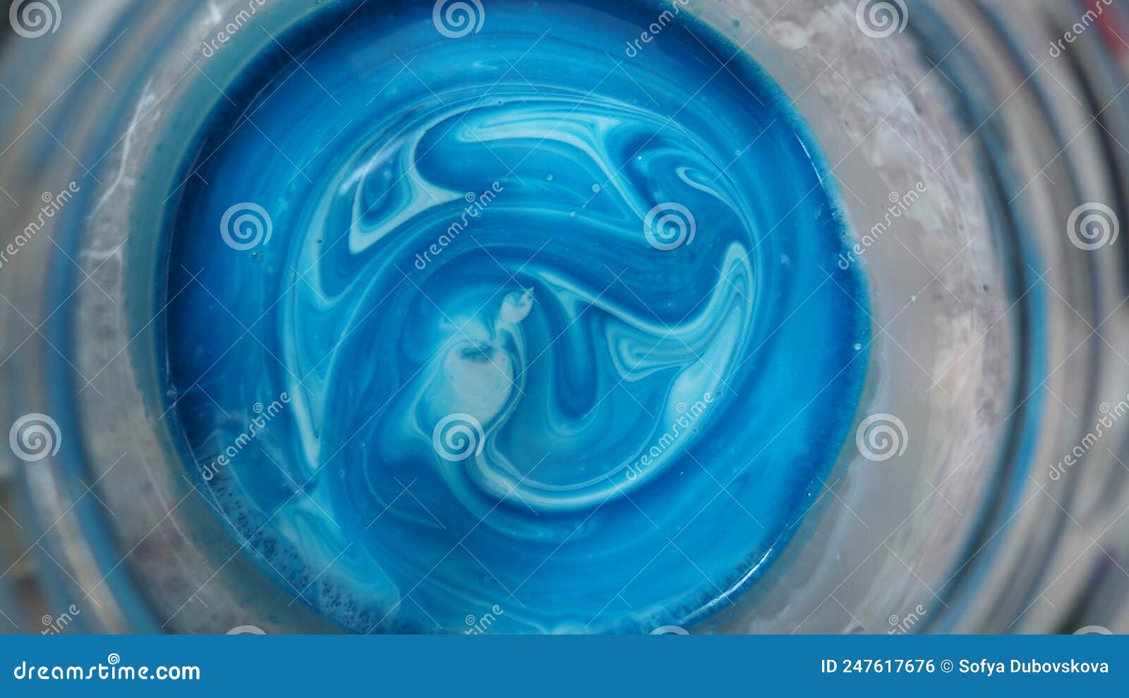 Blue and white paint mix stock photo. Image of bubbles 247617676
