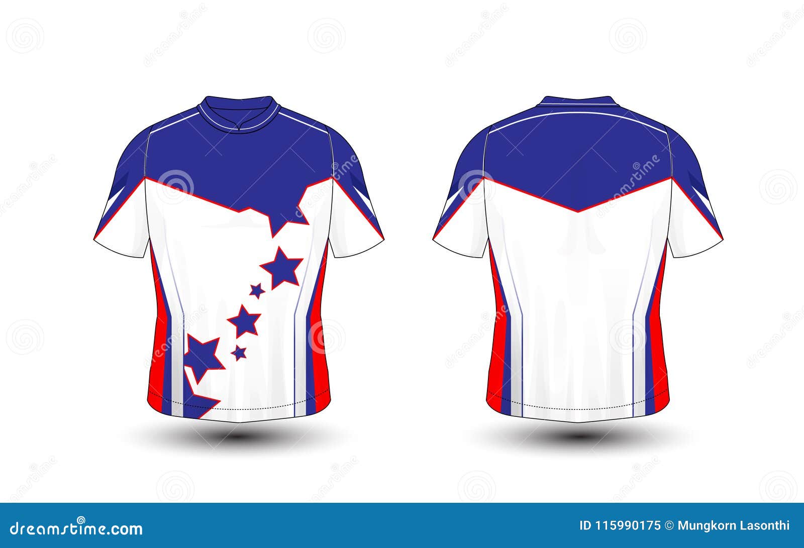 Soccer Jersey Templateblue And Black Layout Sport Tshirt Design