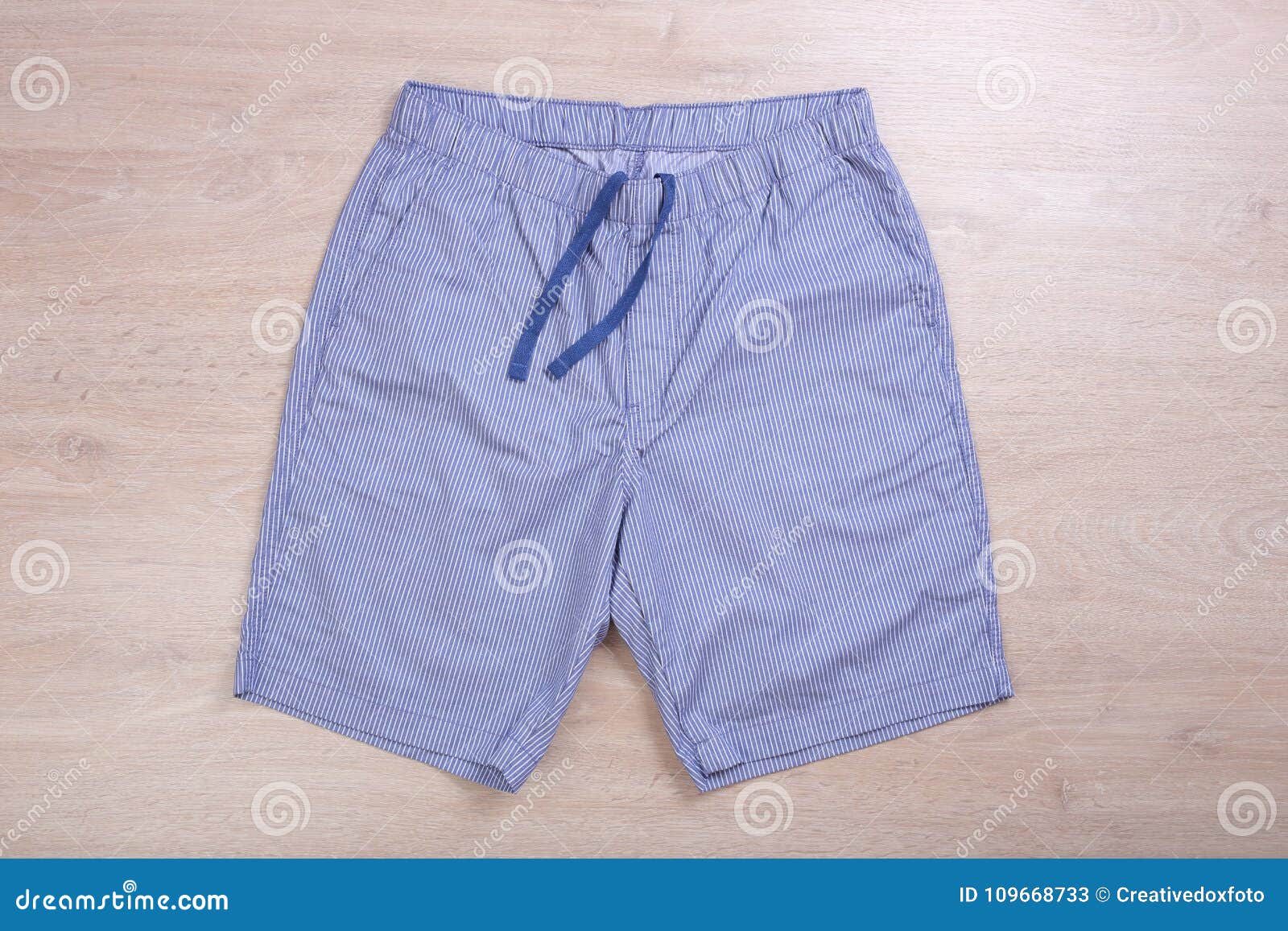 Blue White Stripe Casual Short Pants Stock Image - Image of clothes ...