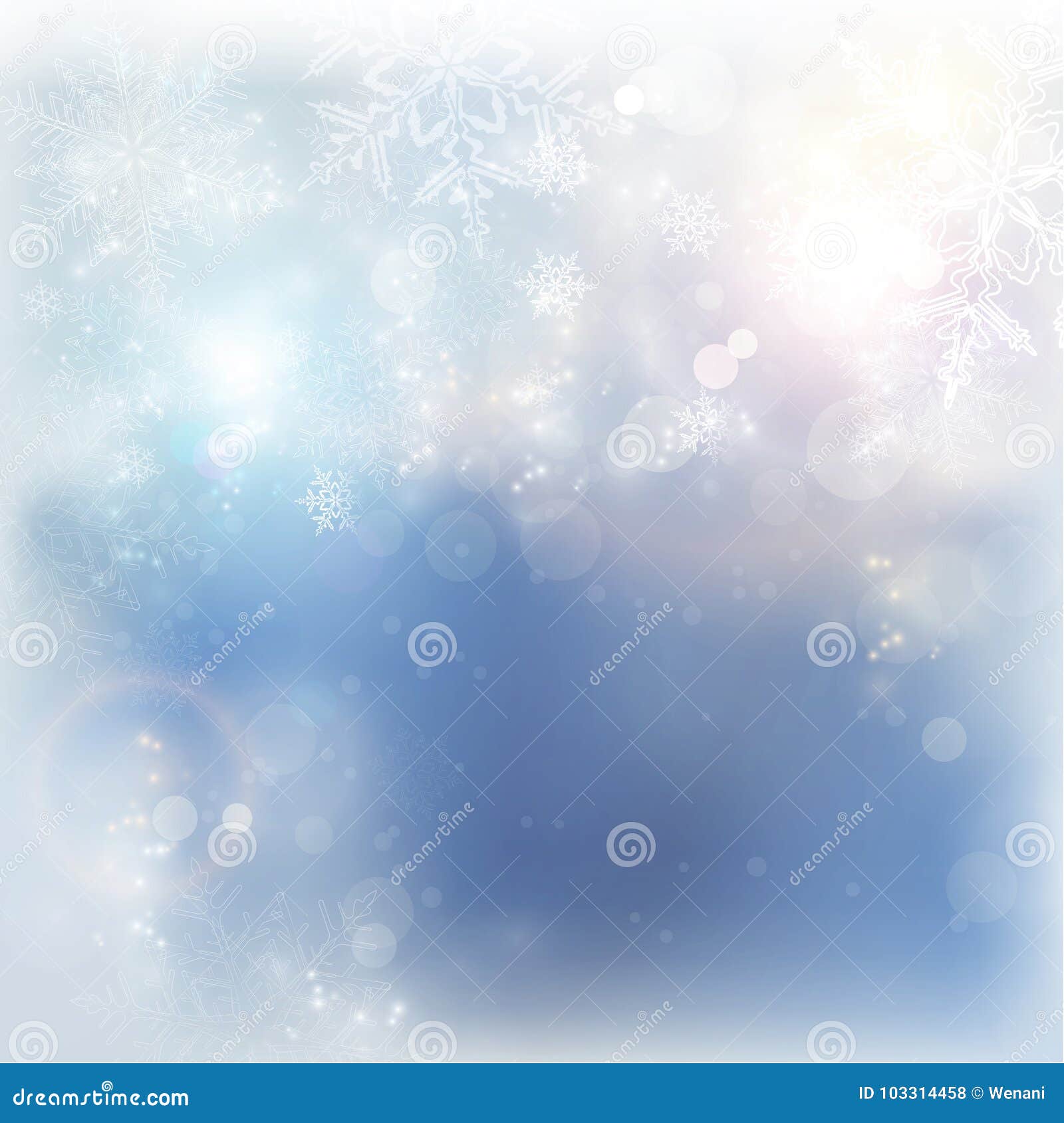 Blue White Winter Christmas Snowflake Background Stock Vector ...