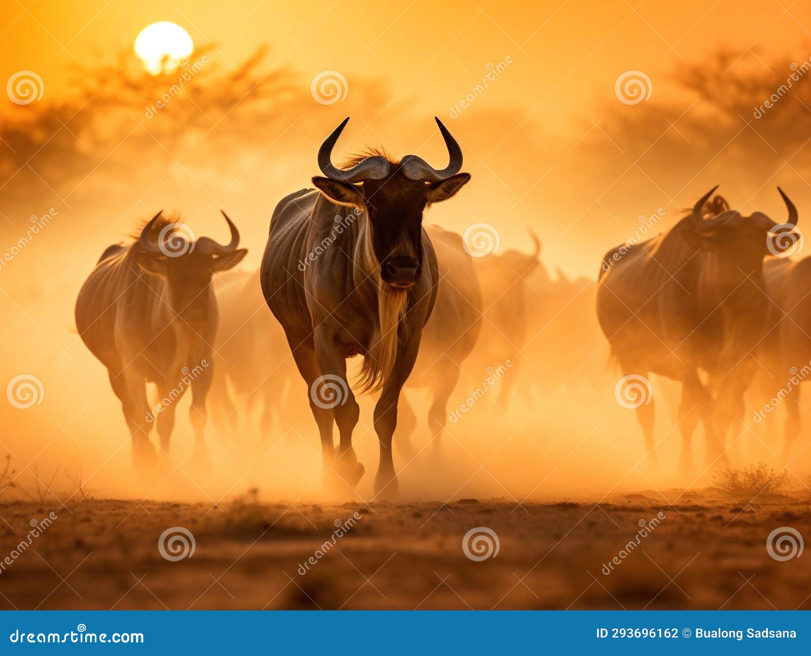 Blue wildebeest stock illustration. Illustration of ecology - 293696162
