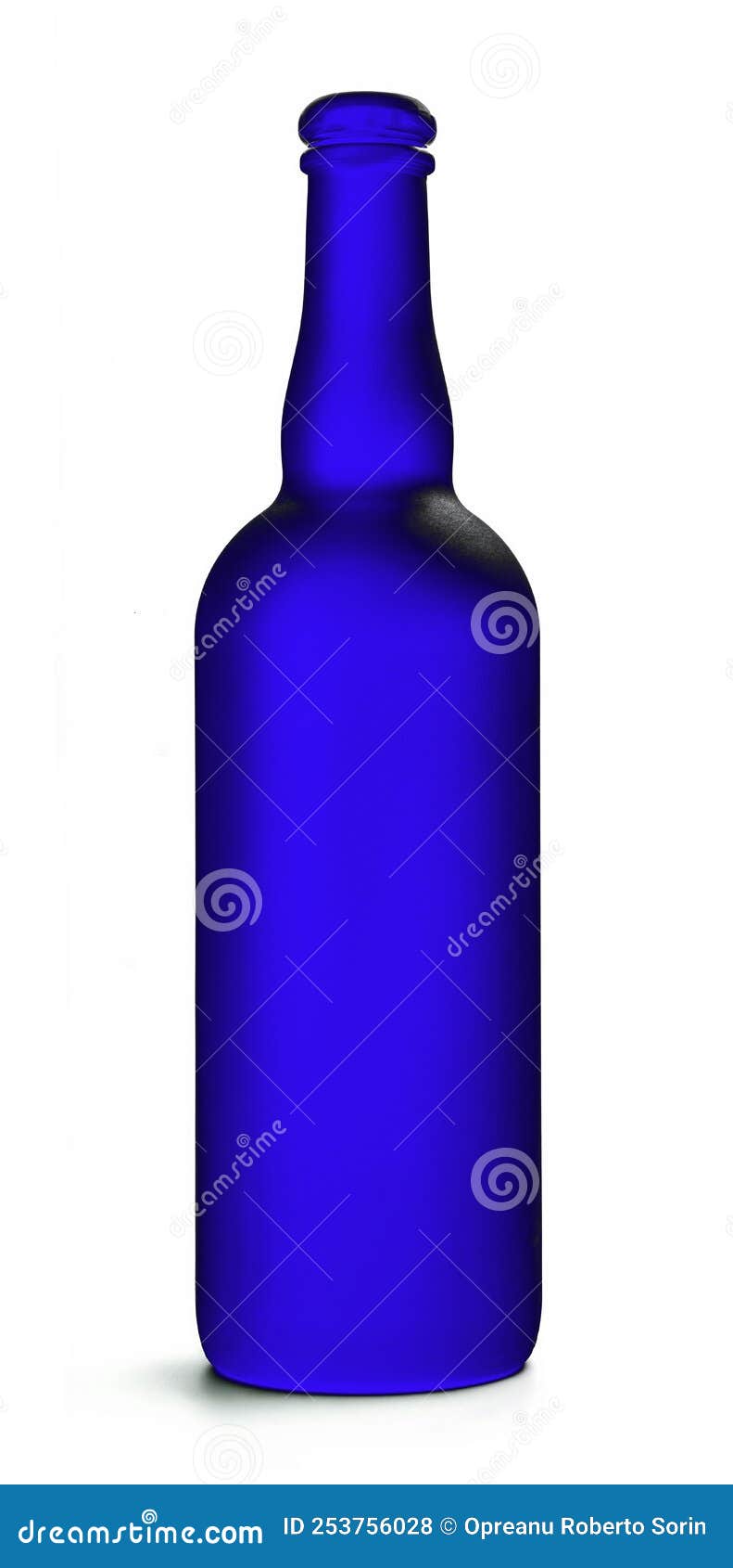 Blue wine bottle stock photo. Image of graphic, color 253756028