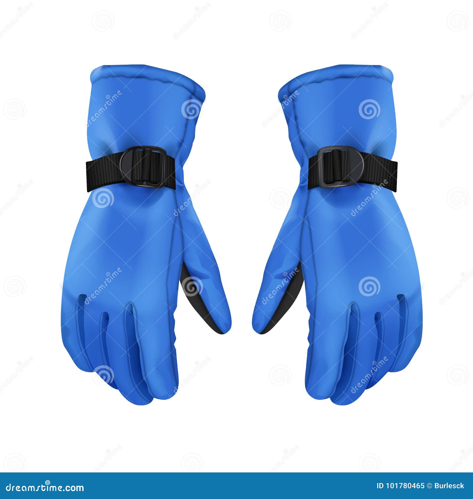 blue winter gloves