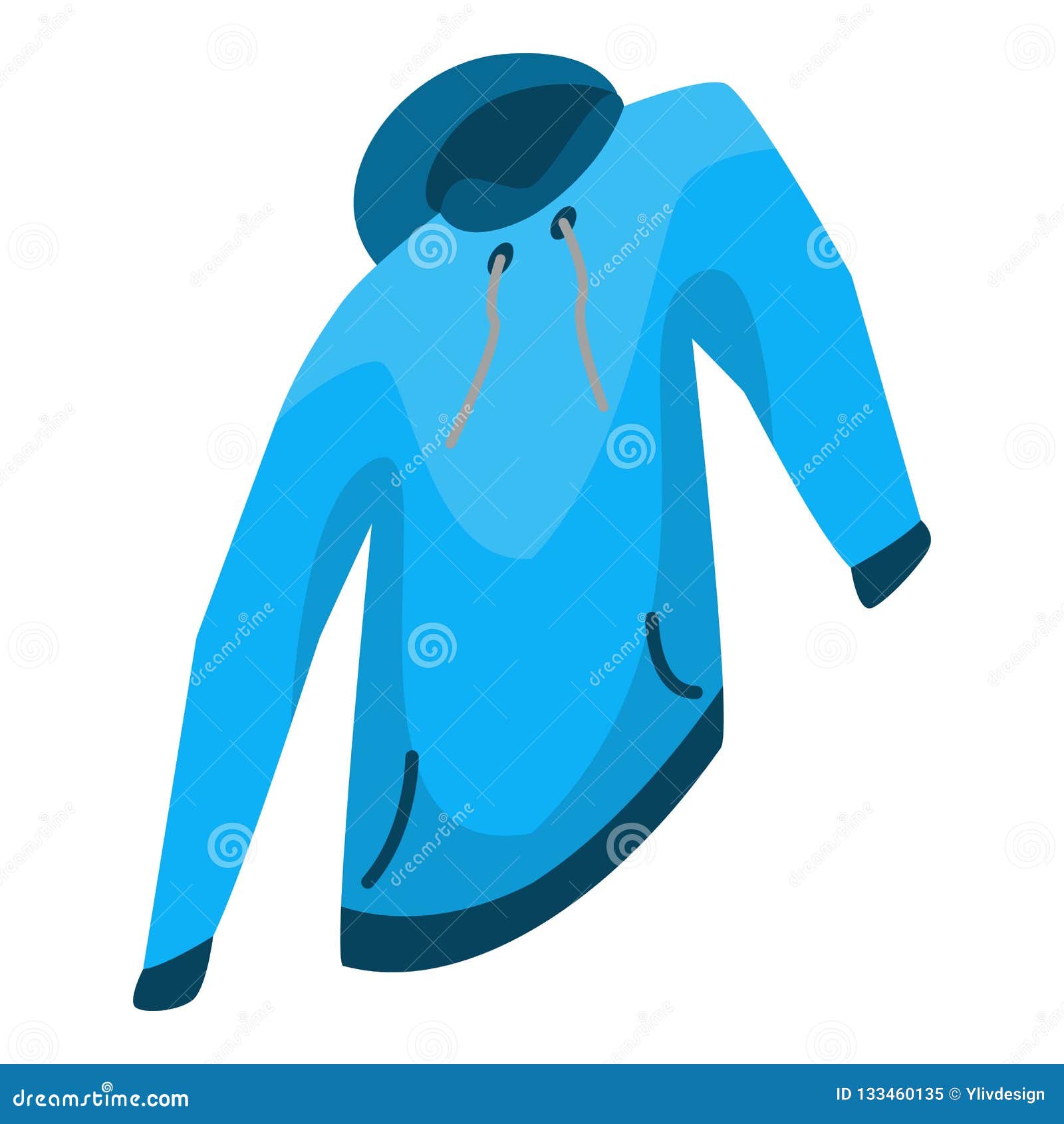 Blue Winter Hood Icon, Isometric Style Stock Vector - Illustration of ...