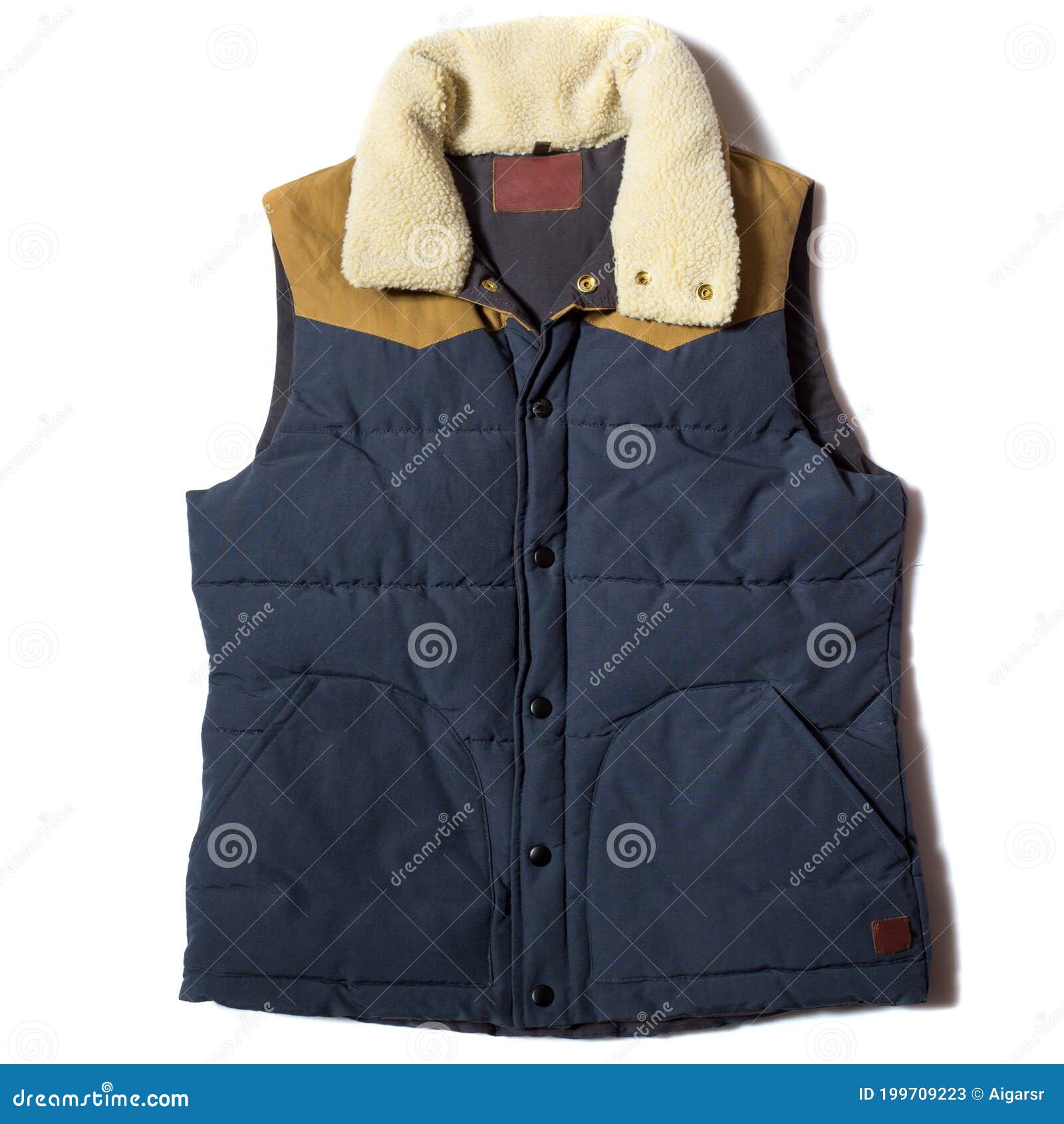 Blue winter jacket stock image. Image of quilted, wear 199709223