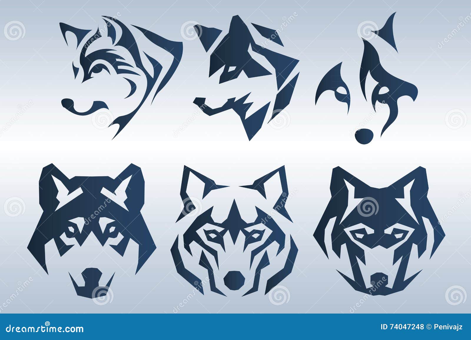 Download Cool Blue Wolf Graphic Art Wallpaper | Wallpapers.com
