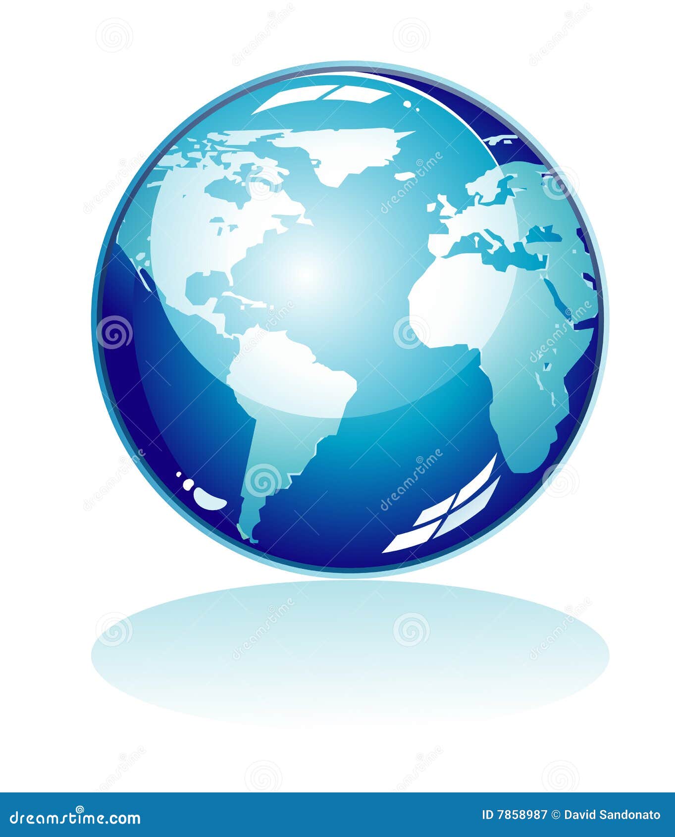 Blue World Icon Royalty Free Stock Photography - Image: 7858987