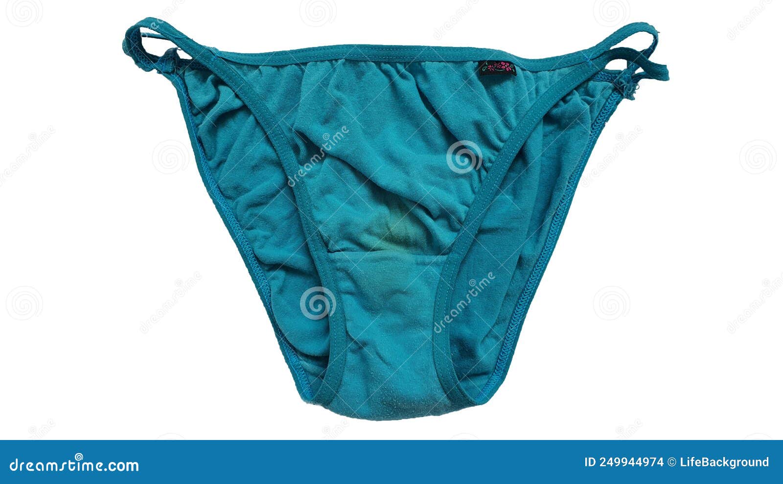 Blue Worn Dirty Women S Panties Close-up Stock Photo - Image of azure,  white: 249944974