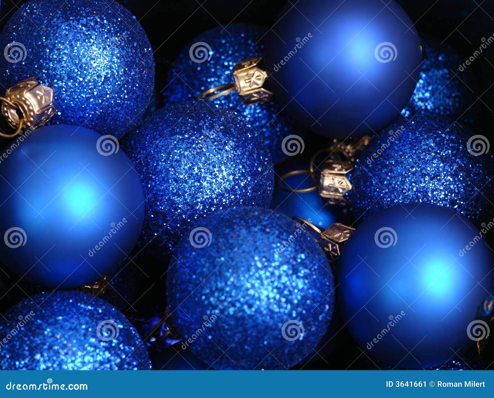 Blue xmas decorations stock image. Image of christmas - 3641661