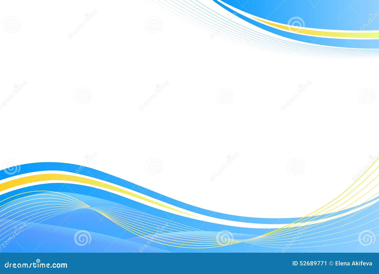 blue yellow abstract background lines waves 52689771