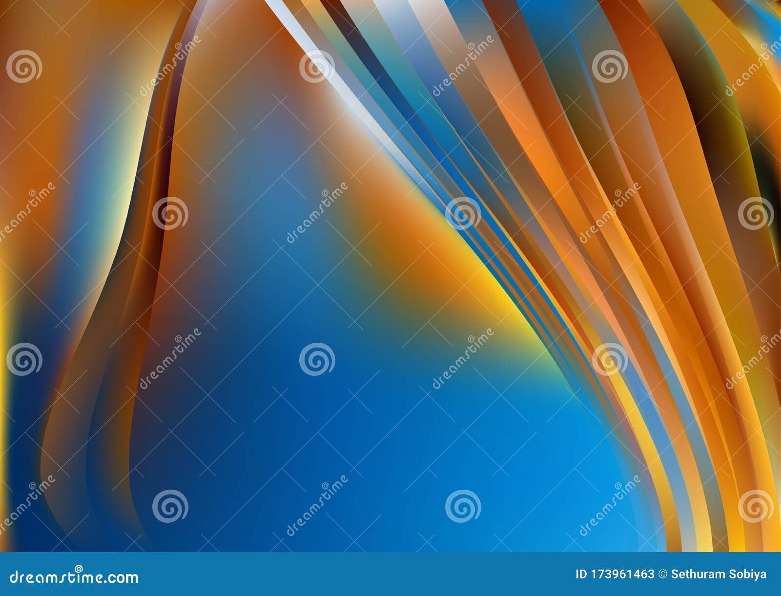 Blue Yellow Abstract Background Vector Illustration Design Stock Vector
