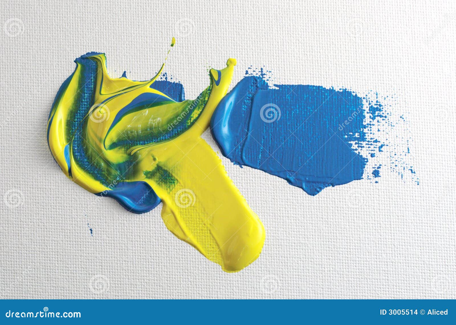 Blue and Yellow Acrylic Paint Stock Photo Image of blue, thick 3005514
