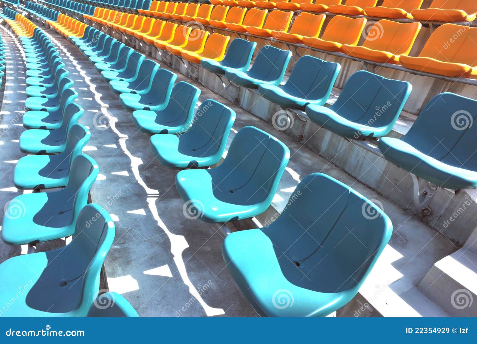 Blue and yellow auditorium stock image. Image of base 22354929