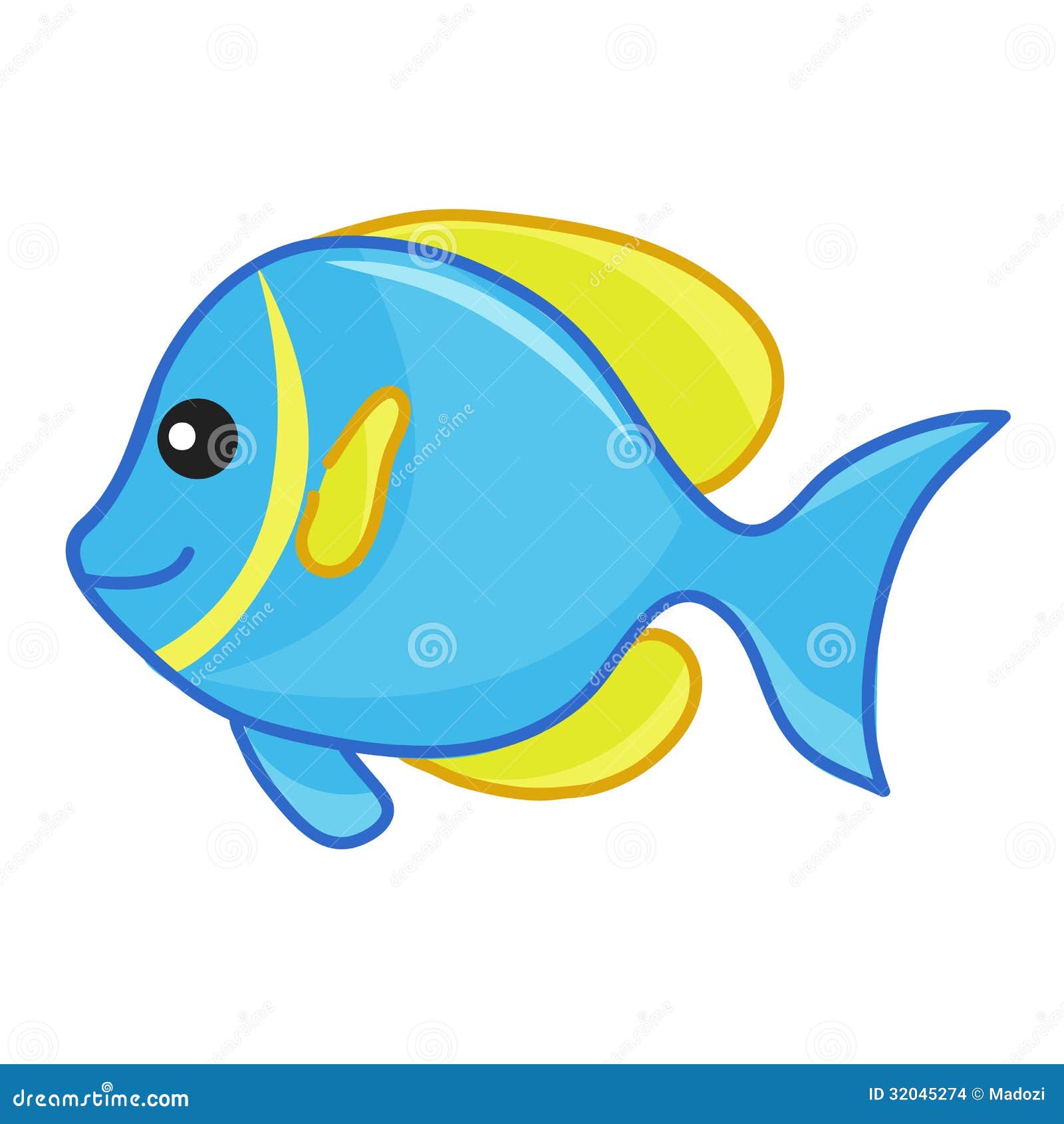 Cute Fish Cartoon Royalty Free Vector Image VectorStock