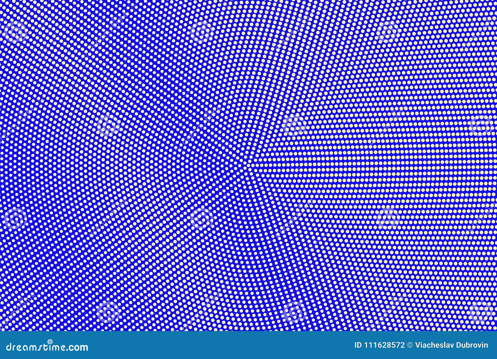 Blue Yellow Dotted Halftone. Shiny Radial Dotted Gradient. Half Tone ...