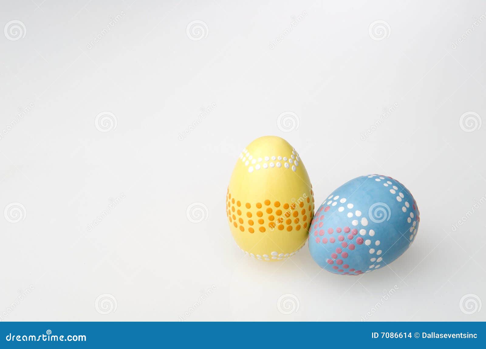 Blue And Yellow Easter Eggs Stock Photo Image 7086614