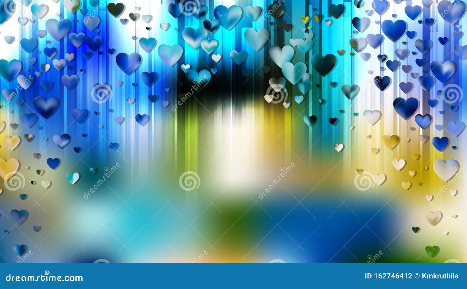 Blue and Yellow Love Background Vector Image Stock Vector - Illustration of  happy, abstract: 162746412