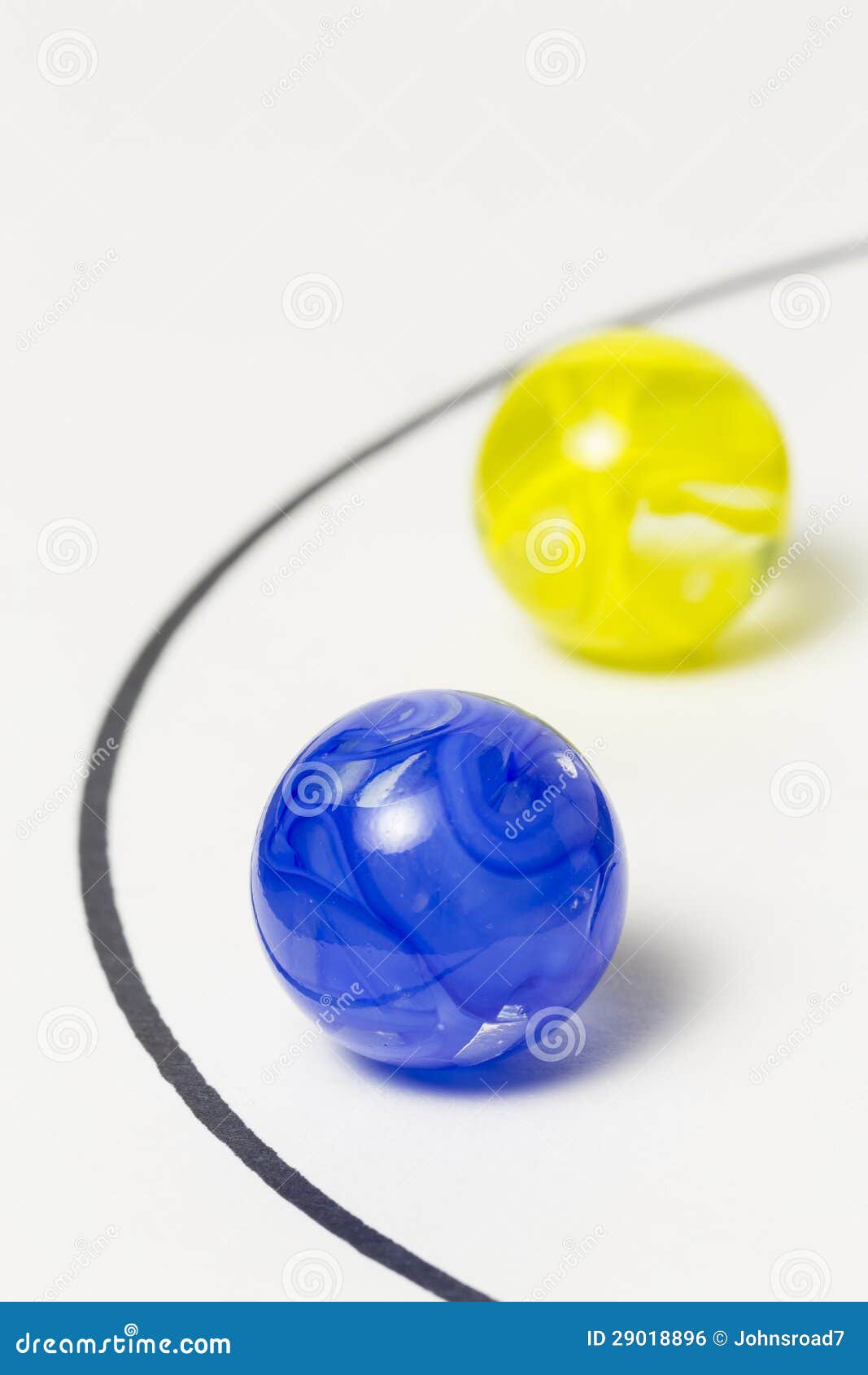 Blue & Yellow Marble Circle Stock Photo Image of objects, swirl 29018896