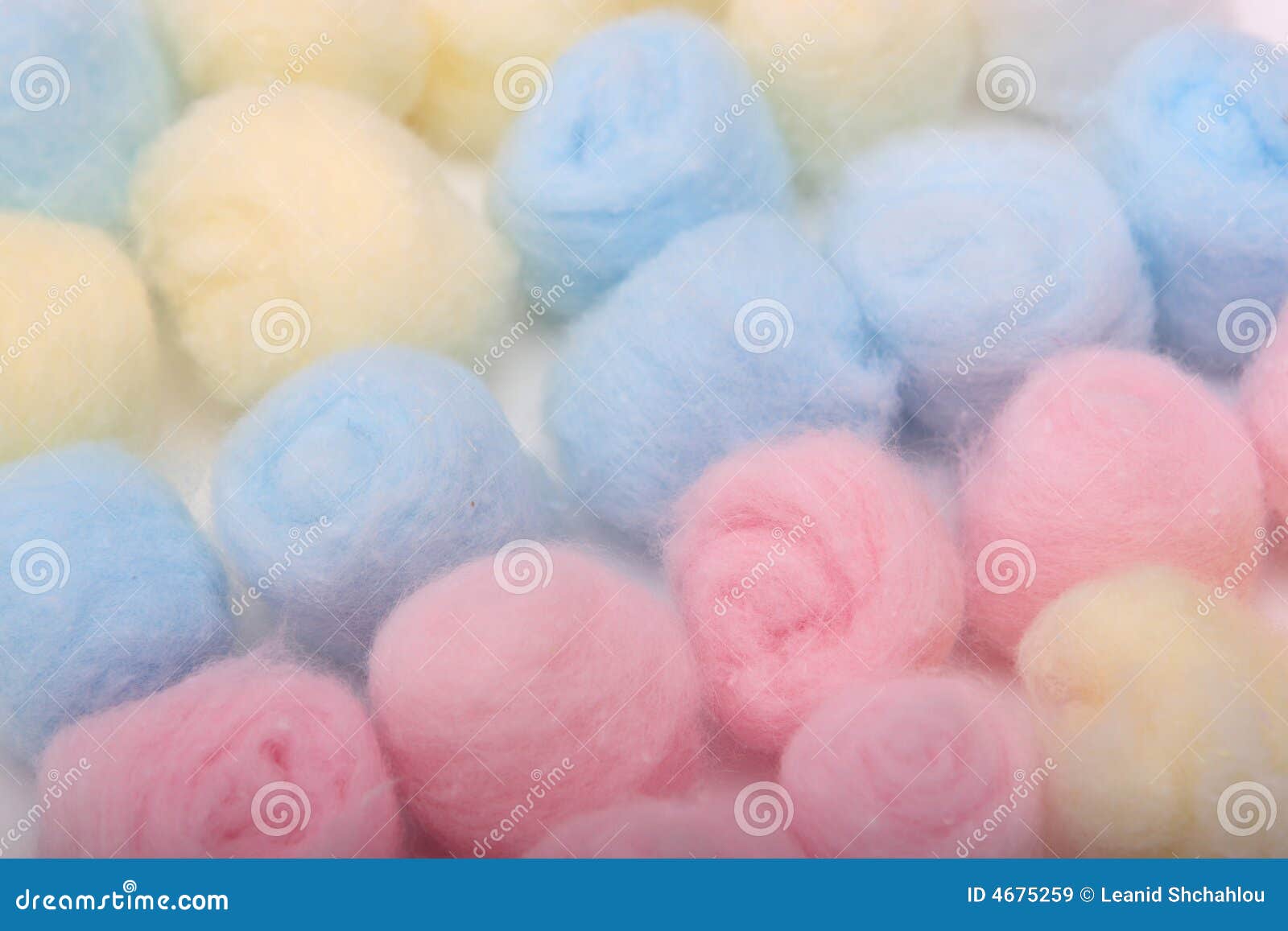 Single Cotton Ball On Blue Stock Photo - Download Image Now