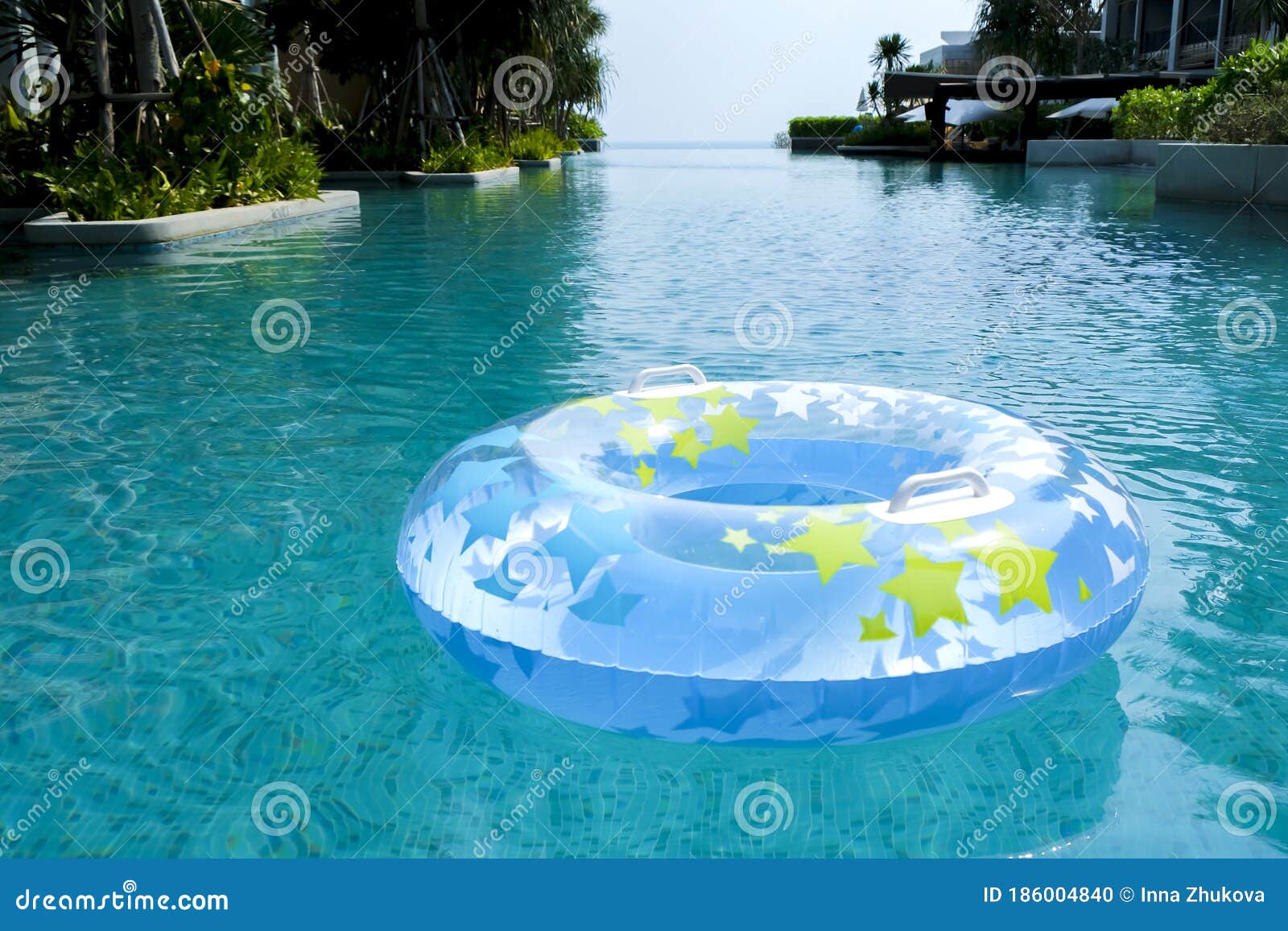 clear inflatable pool floats