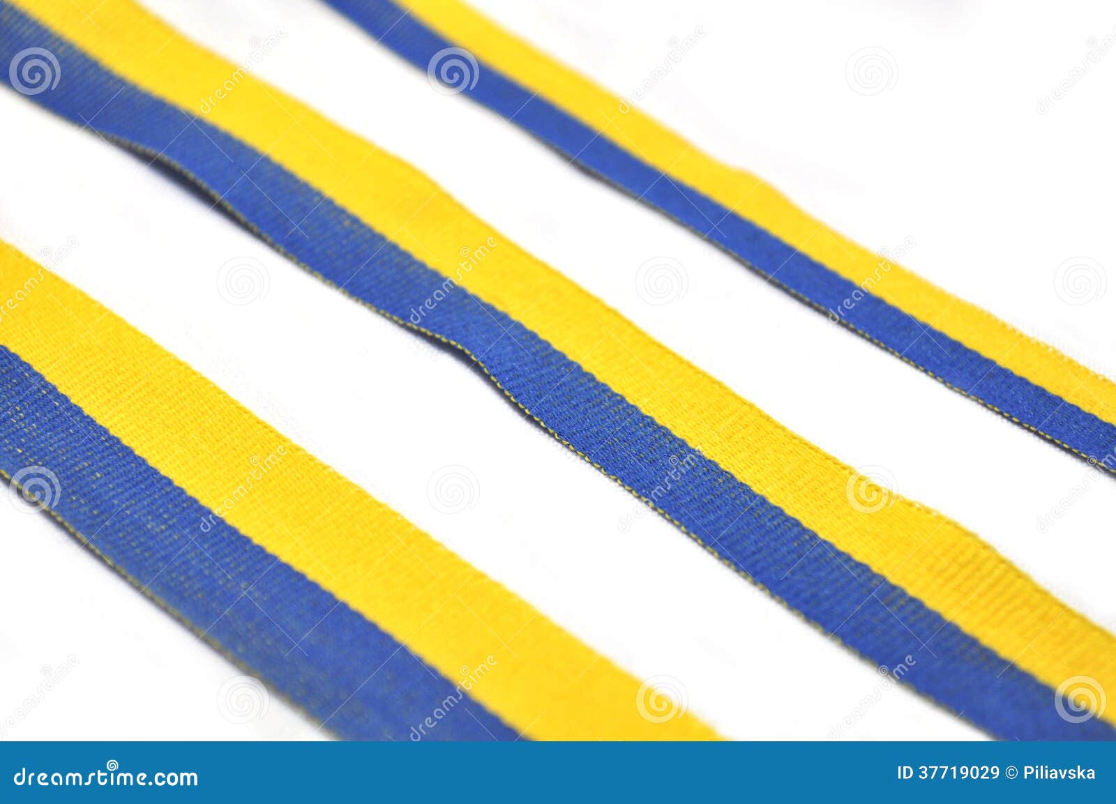Blue and yellow ribbons stock image. Image of frame, design 37719029