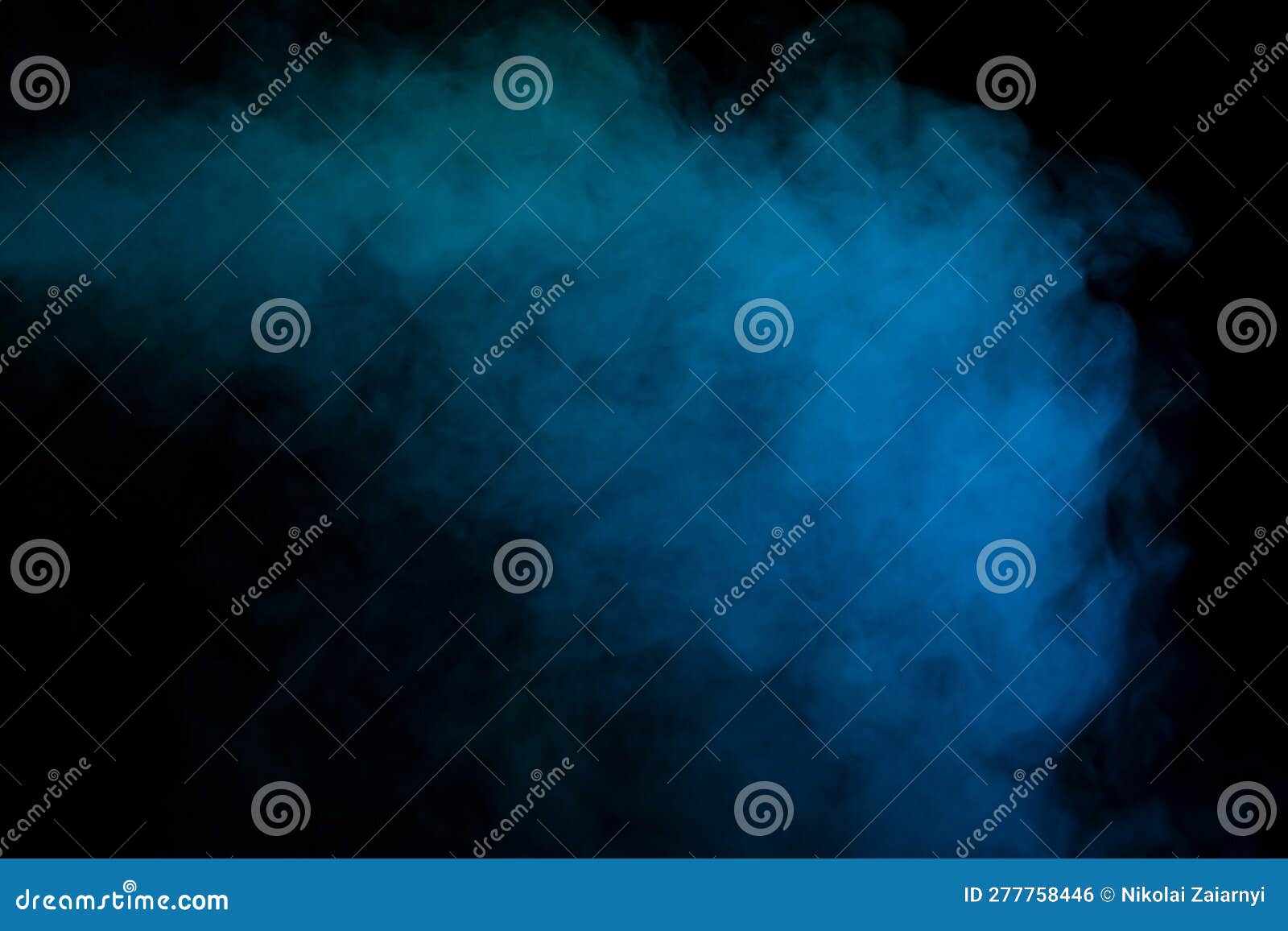 Blue and Yellow Steam on a Black Background Stock Photo Image of