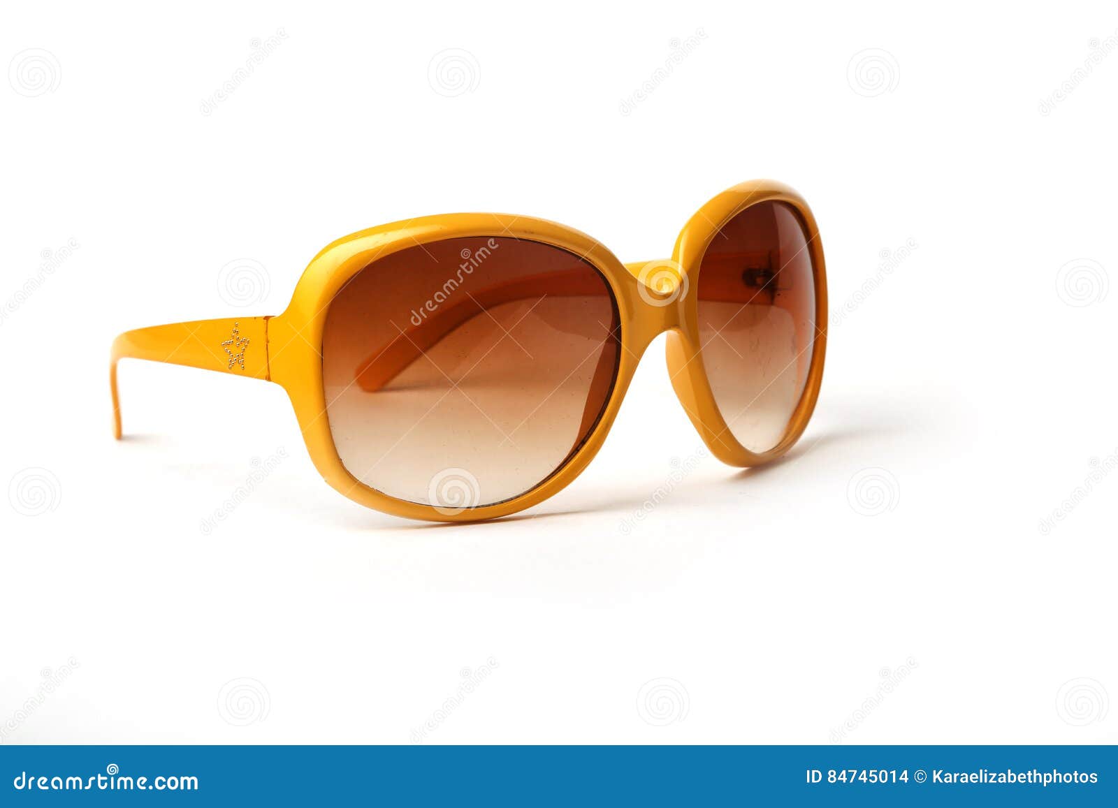Blue and Yellow Sunglasses on a White Background Stock Photo Image of